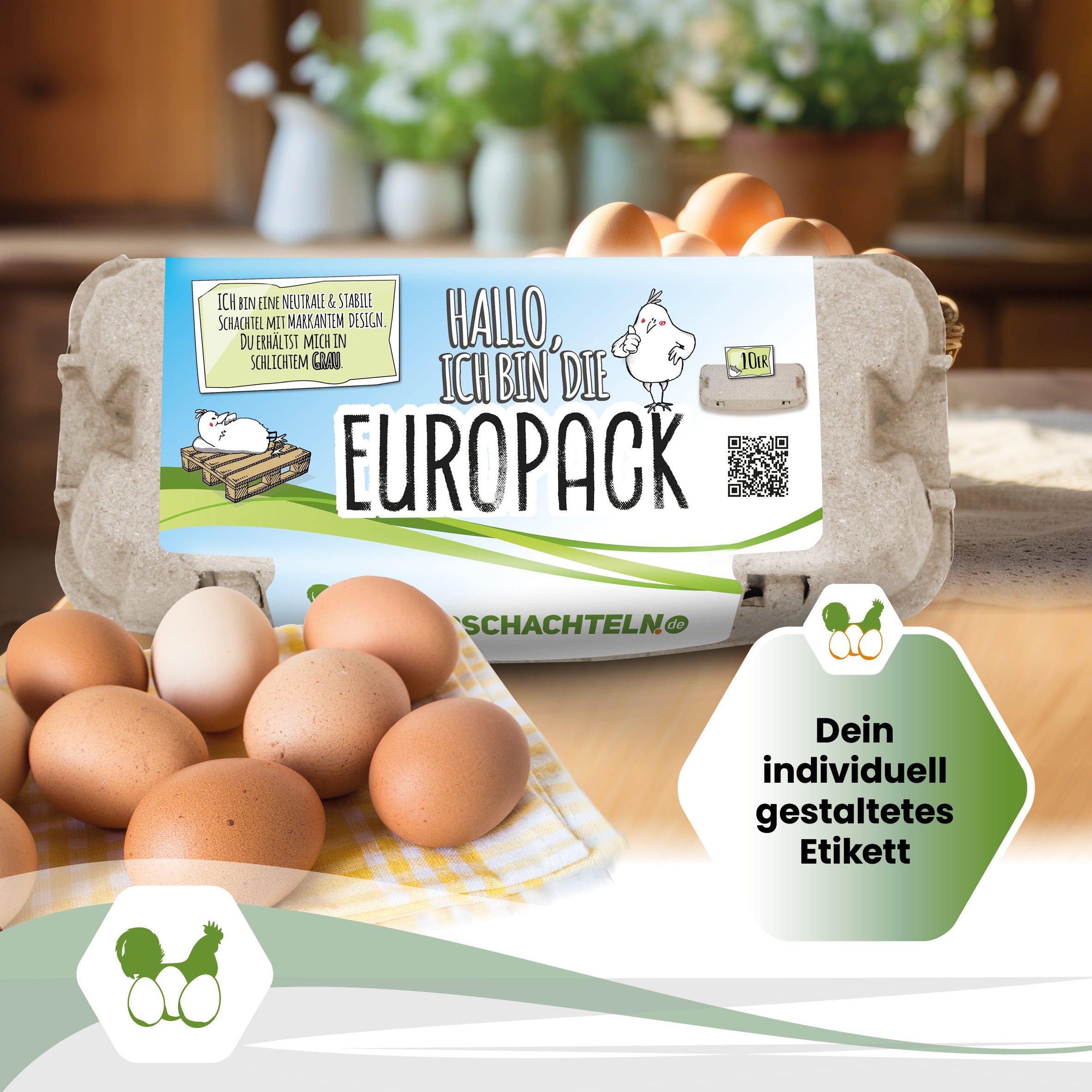10er EuroPack mit eigenem Etikett "Dein individuell gestaltetes Etikett"