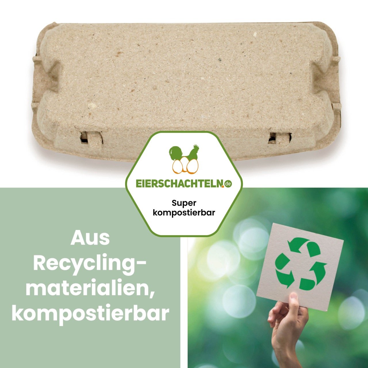 10er EuroPack "Aus Recyclingmaterialien, kompostierbar"