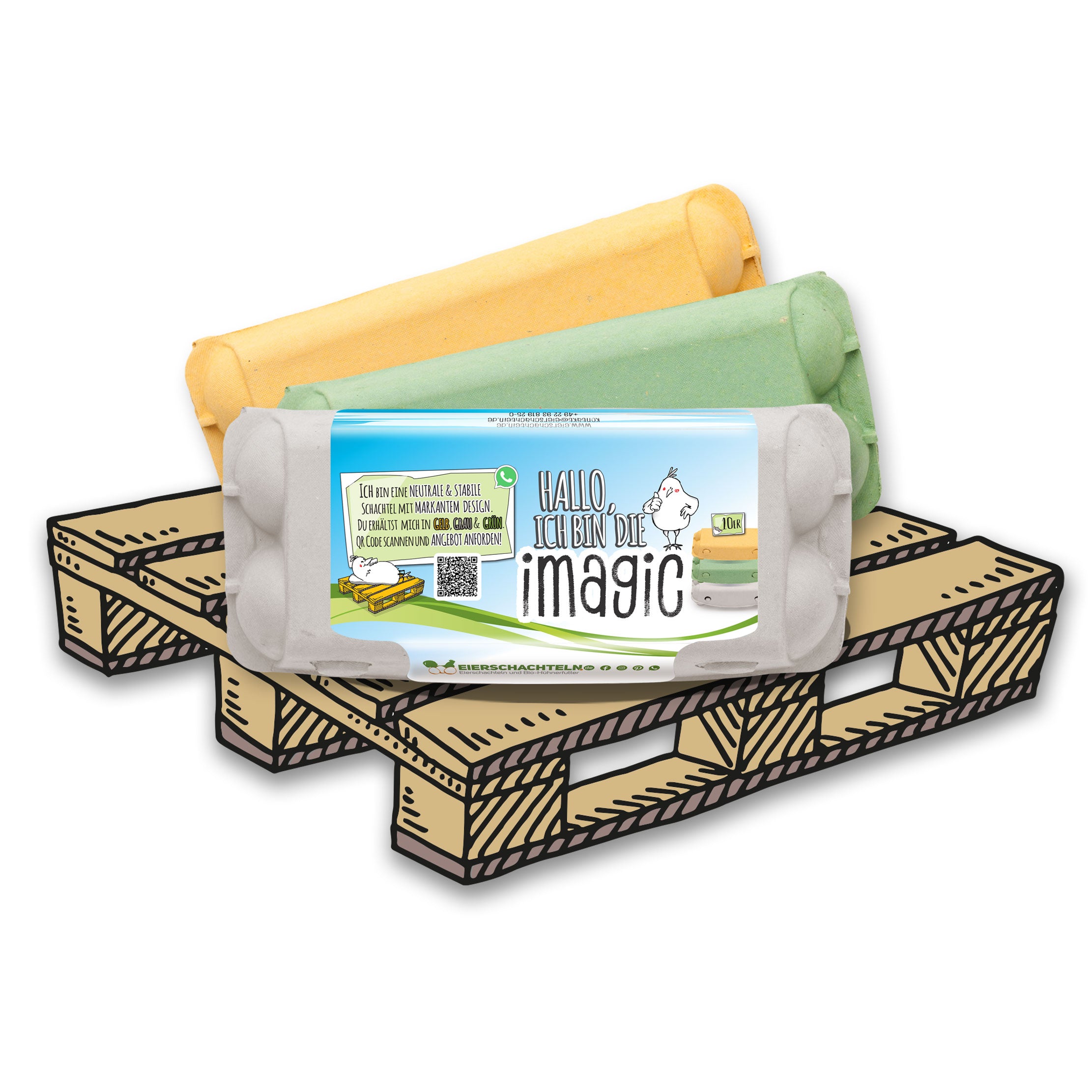 10er imagic Eierschachteln, Palette