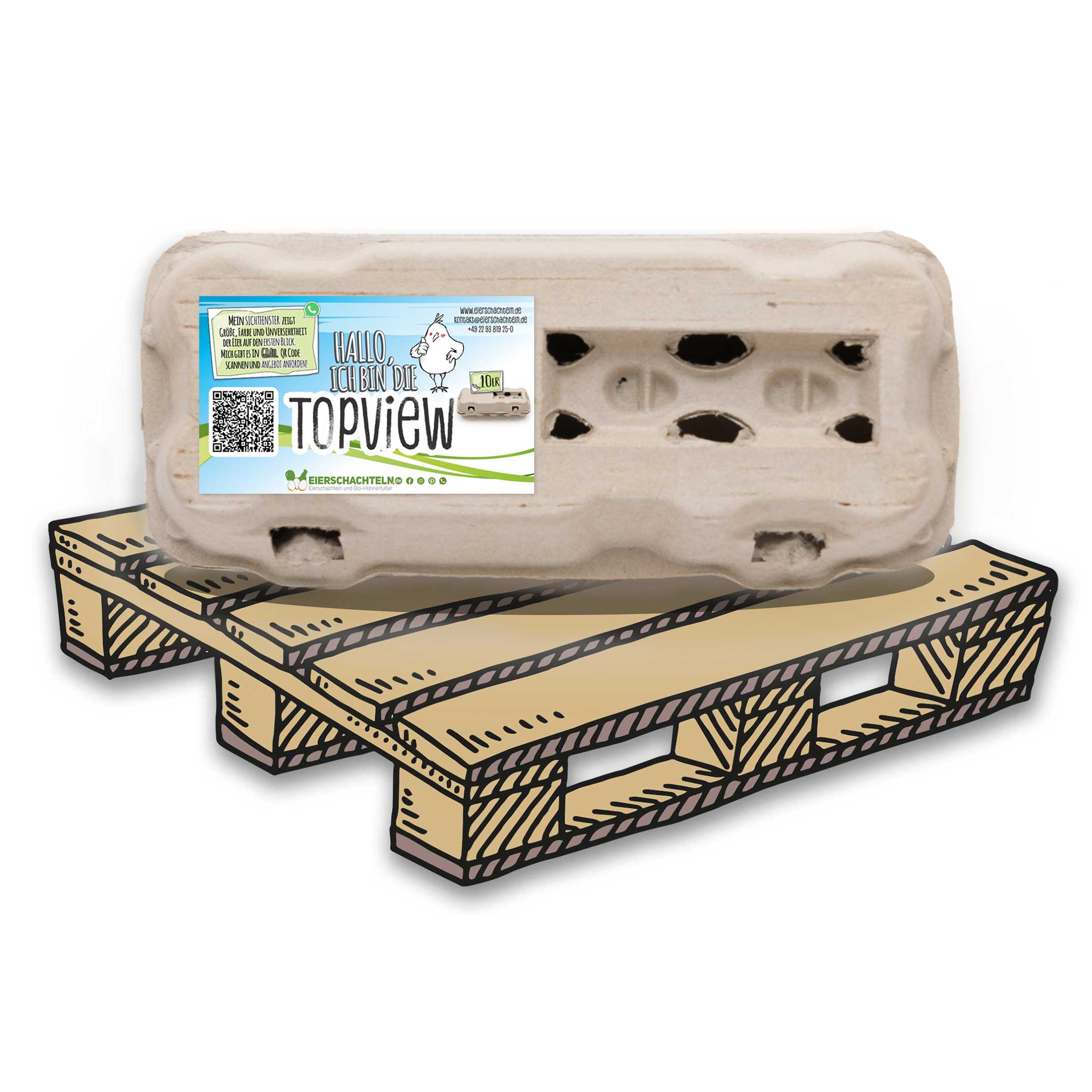 TopView 10er mit individuellem Etikett Palette