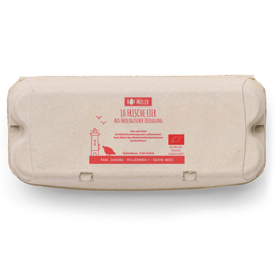 Stempel für Eierschachteln, 10er ComPac, rot