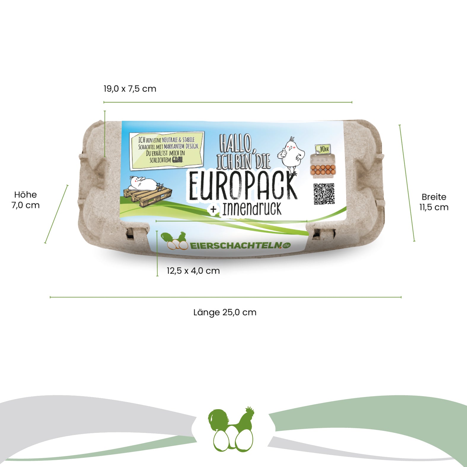 2800 Stück (Palette) 10er EuroPack mit individuellem Etikett + Innendruck inkl. Etikettengestaltung