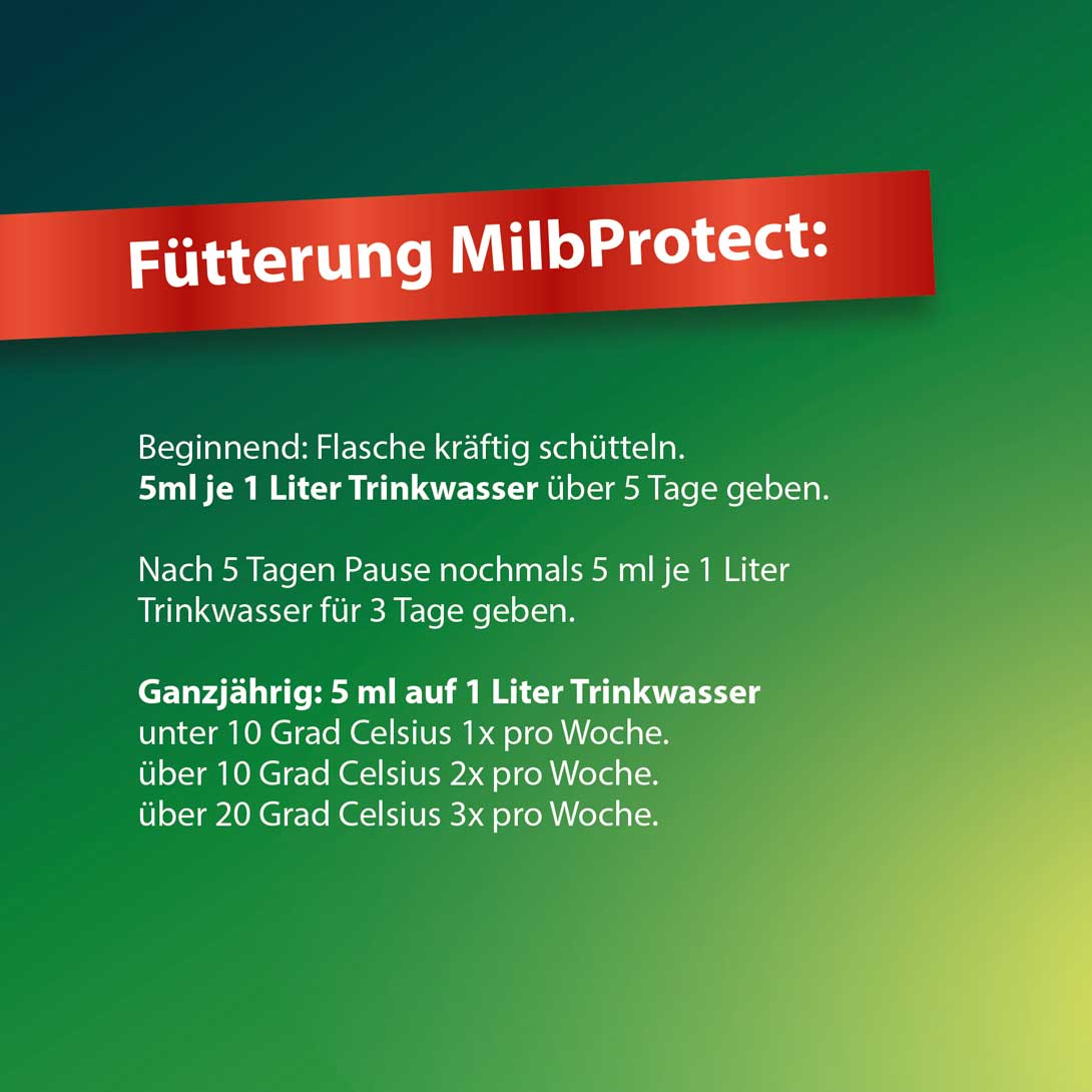 MilbProtect Fütterungsempfehlung