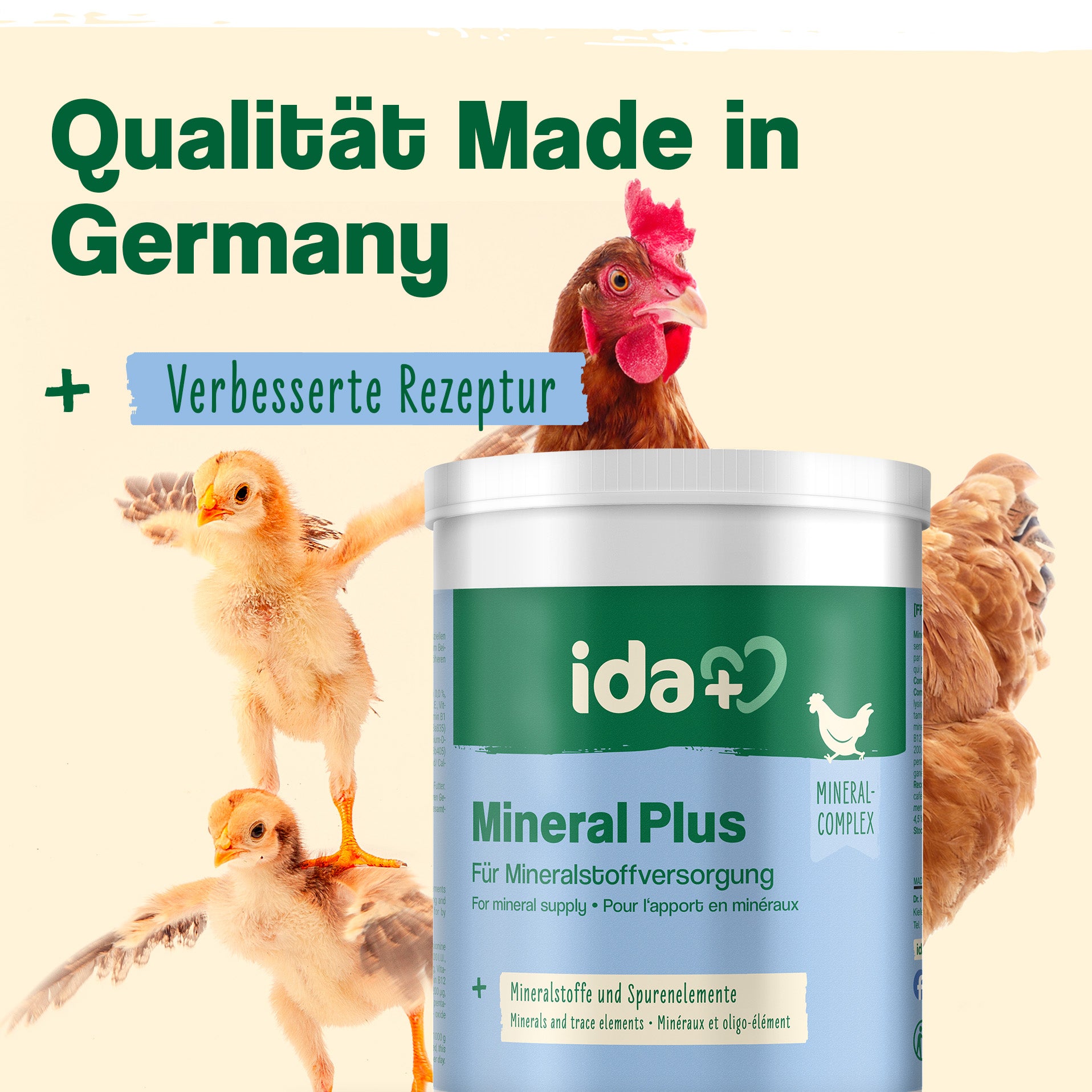 MineralPlus mit Kalzium für Hühner "Made in Germany, verbesserte Rezeptur"