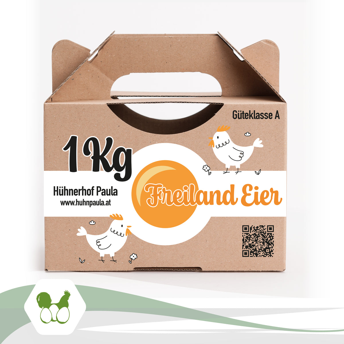 Individuell bedruckte 1-kg-Boxen – ca. 9520 Stück für Junghenneneier & mehr