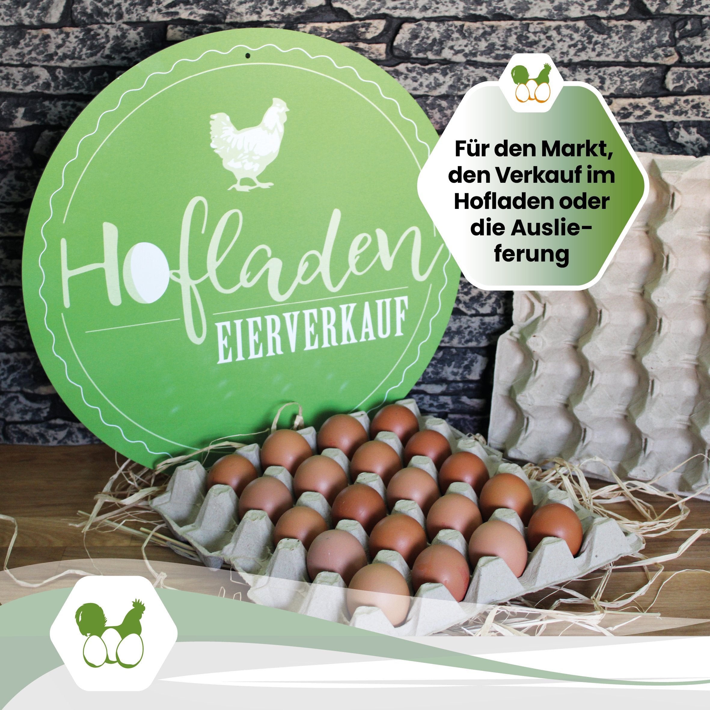 20er Höckerlagen "Für den Markt, den Verkauf im Hofladen oder die Auslieferung"