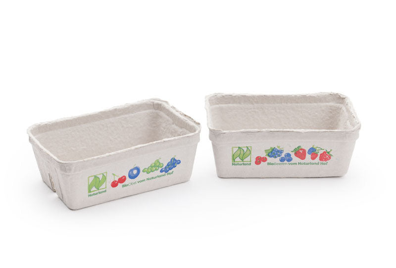 Beerenobstschalen 250 g "Naturland", zwei nebeneinander