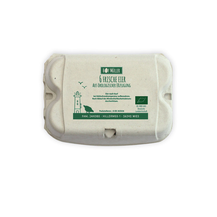 Stempel für Eierschachteln, 6er ComPac und EcoPack, grün