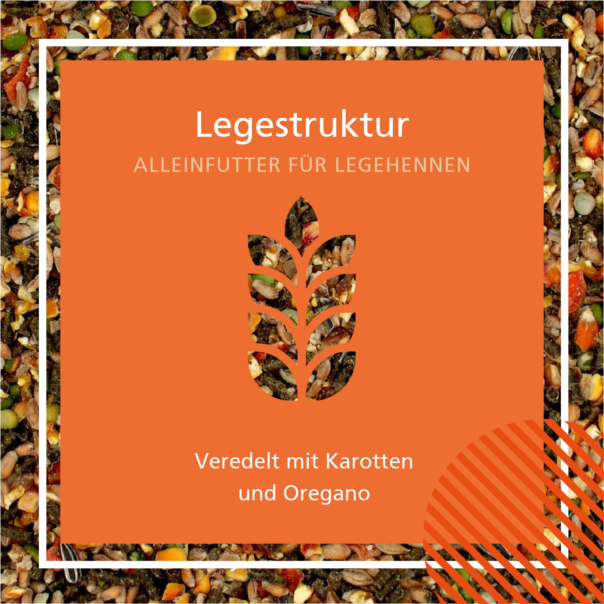 Carl Wolf Legestruktur - Alleinfuttermittel für Legehennen "Veredelt mit Karotten und Oregano"