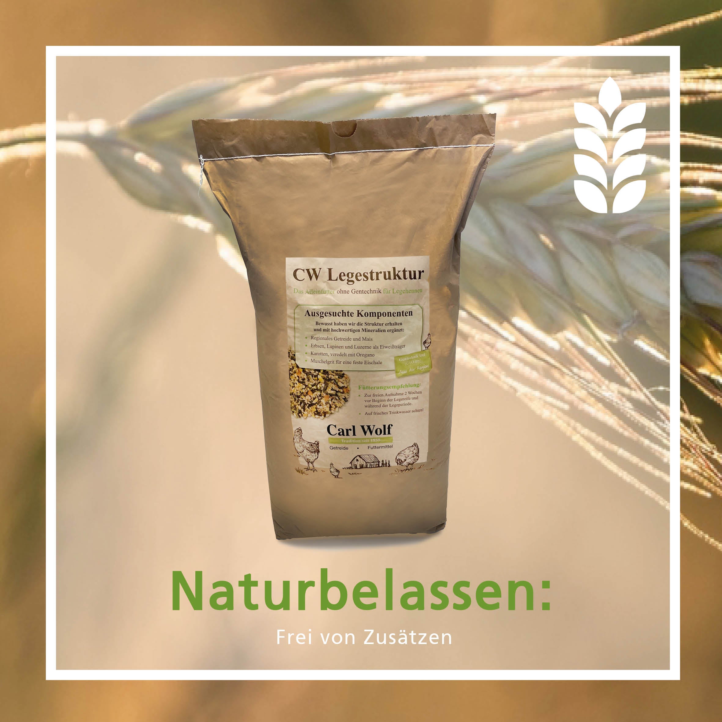 Carl Wolf Legestruktur "Naturbelassen: Frei von Zusätzen"