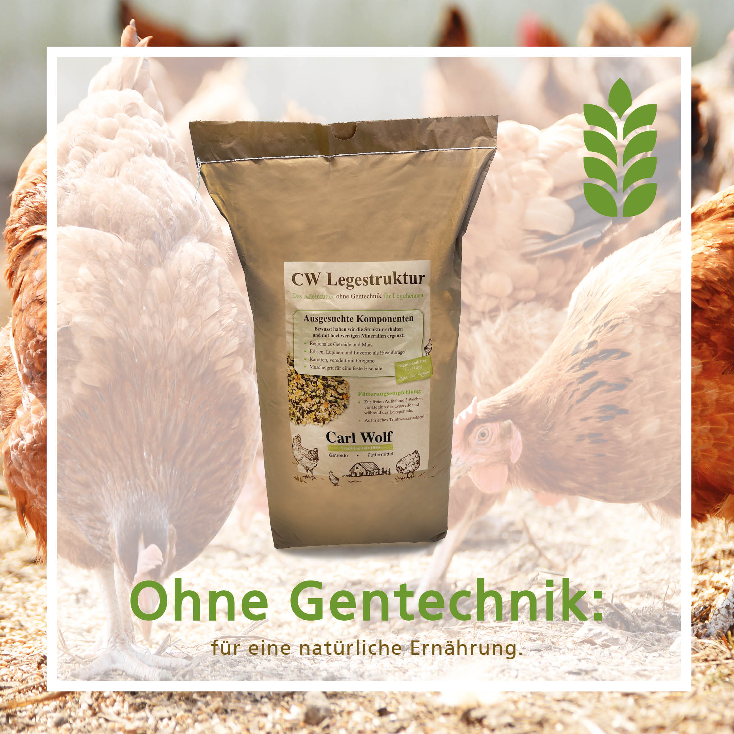Carl Wolf Legestruktur "Ohne Gentechnik: für eine natürliche Ernährung"