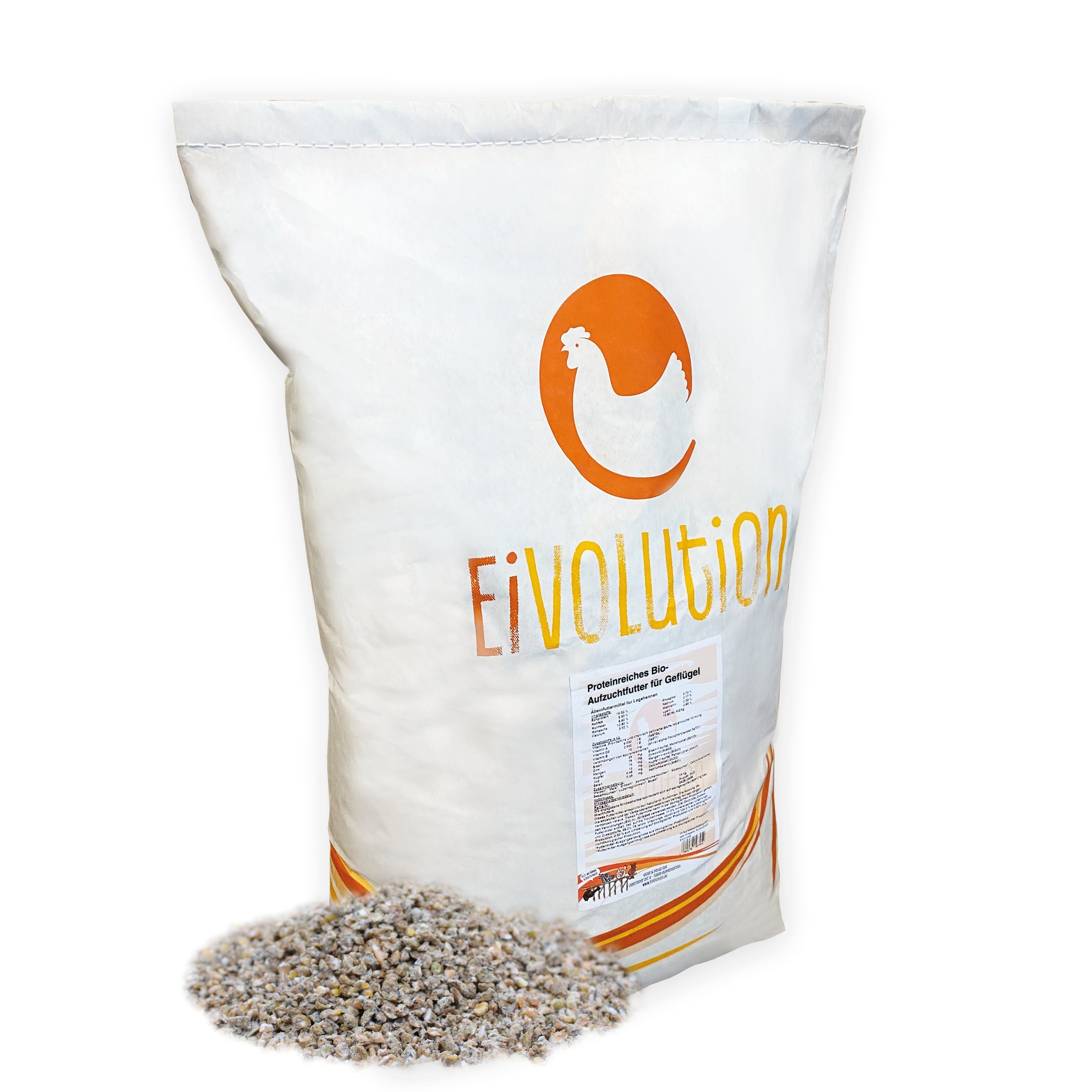 Proteinreiches Bio-Aufzuchtfutter, im 14 kg Sack