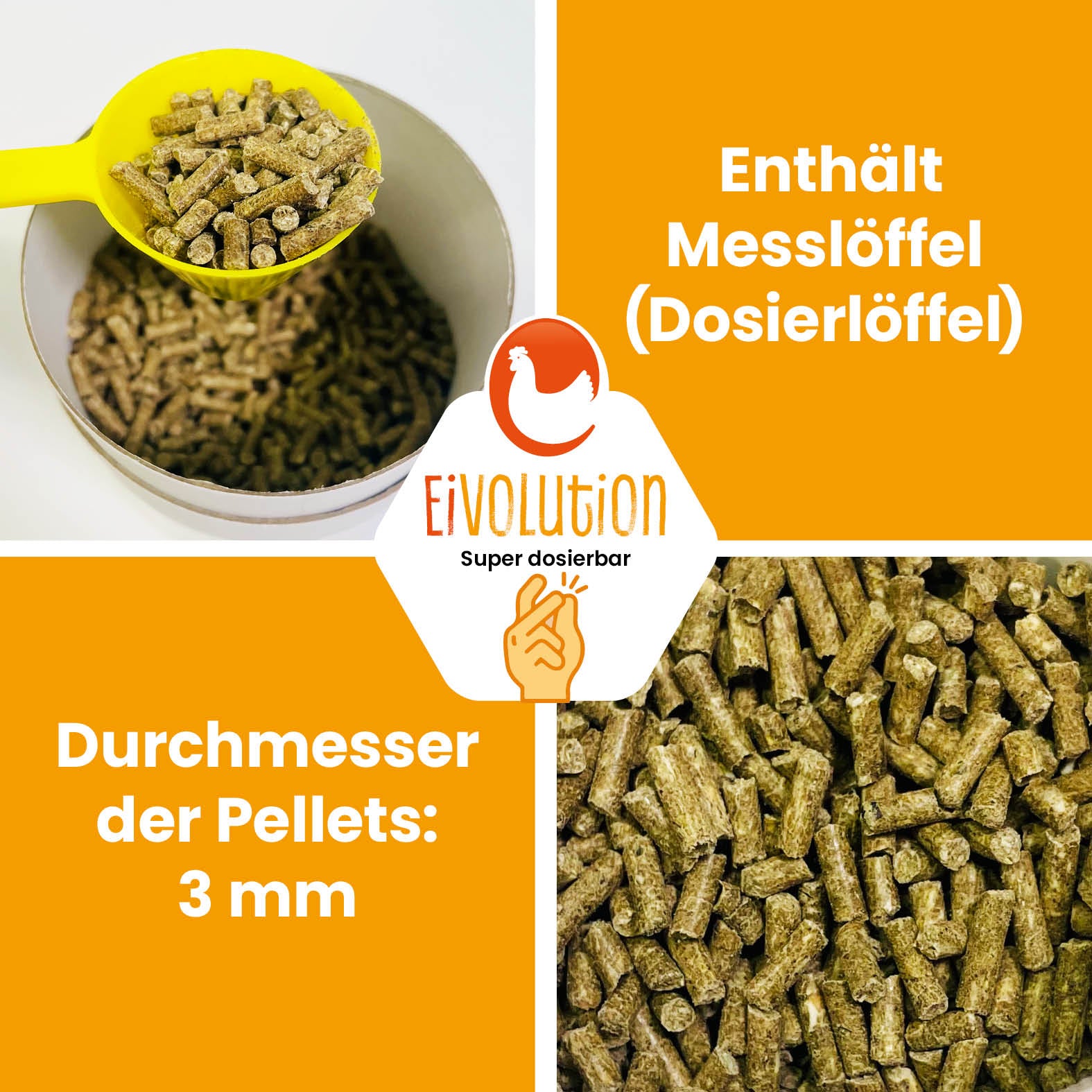 Eivolution Darmkur "Enthält Messlöffel (Dosierlöffel), Durchmesser der Pellets: 3 mm"