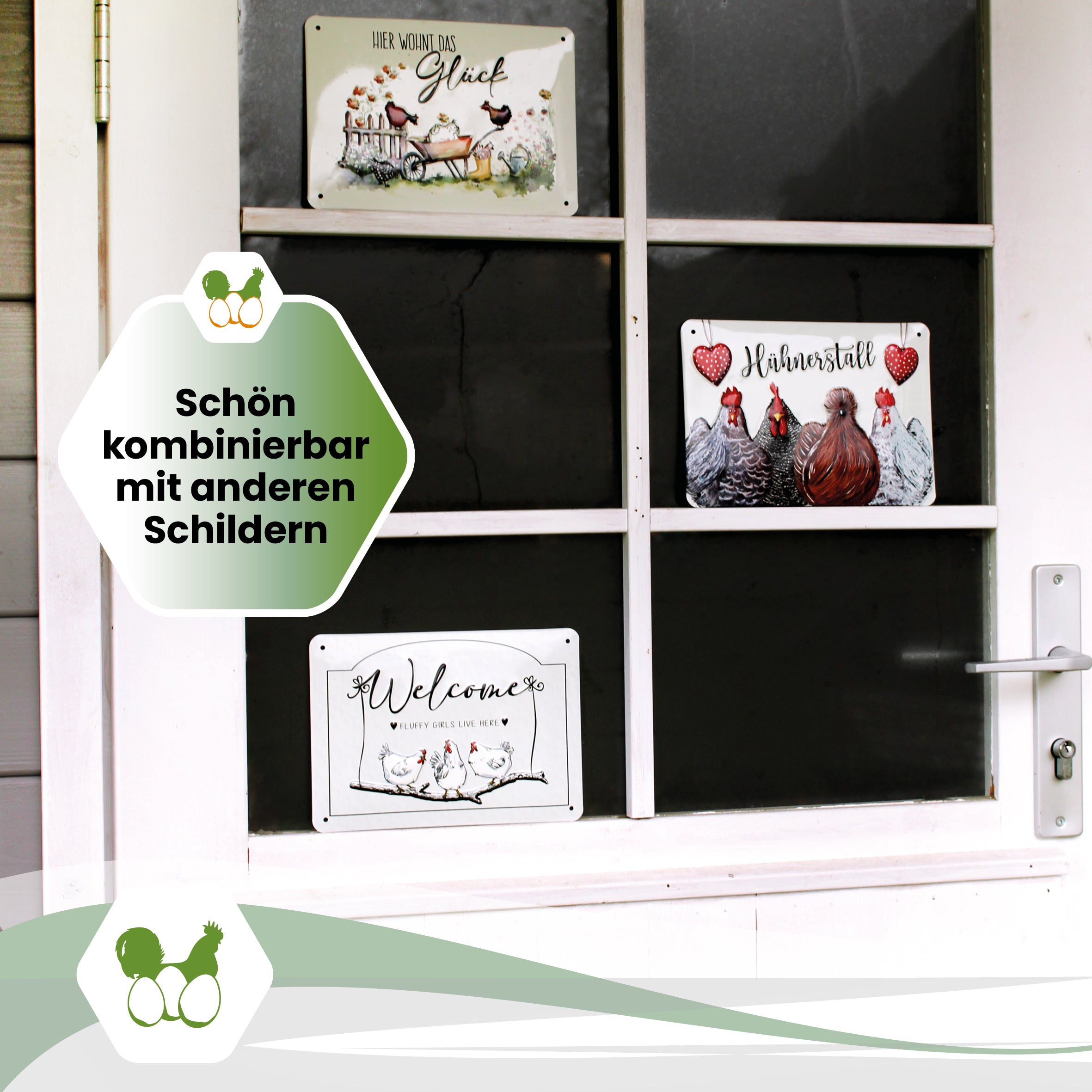 Dekoschild, Welcome "Schön kombinierbar mit anderen Schildern"
