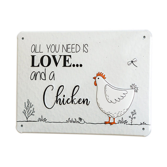 Alu-Schild Little Farm Design „Love“, leicht schräg