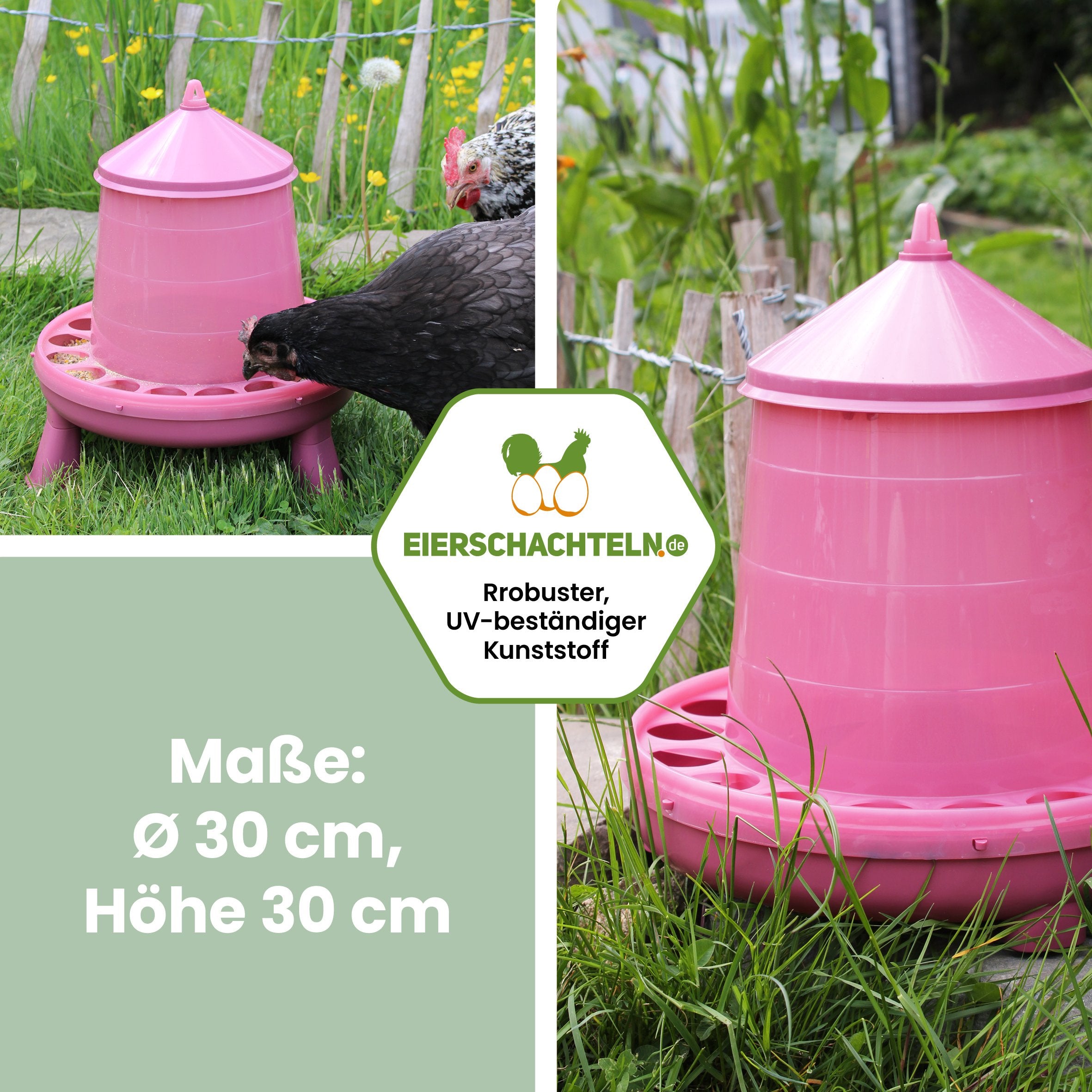Futterautomat 4 kg in Rosé "Maße: Ø 30 cm, Höhe 30 cm"