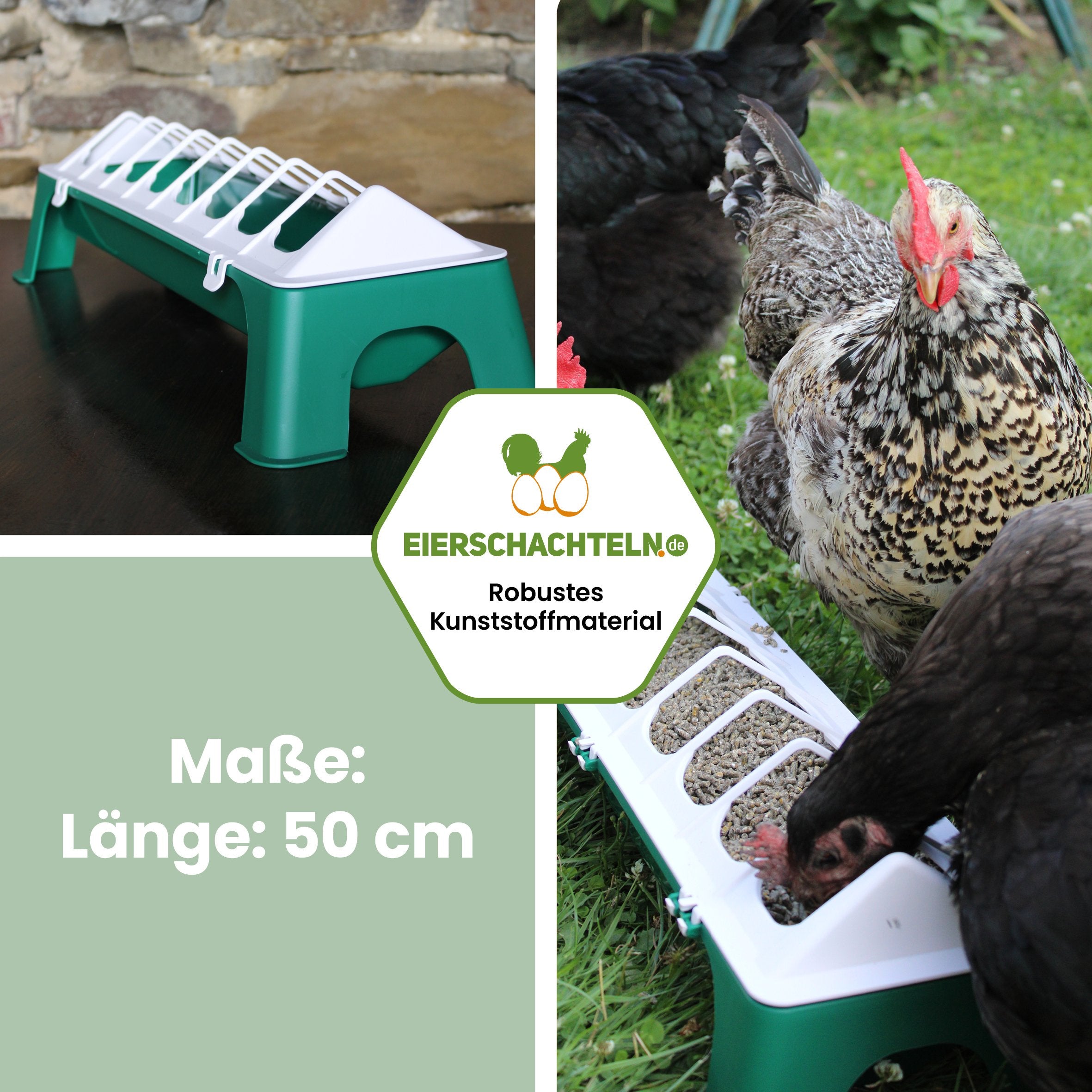 Geflügelfuttertrog "Maße: Länge: 50cm"