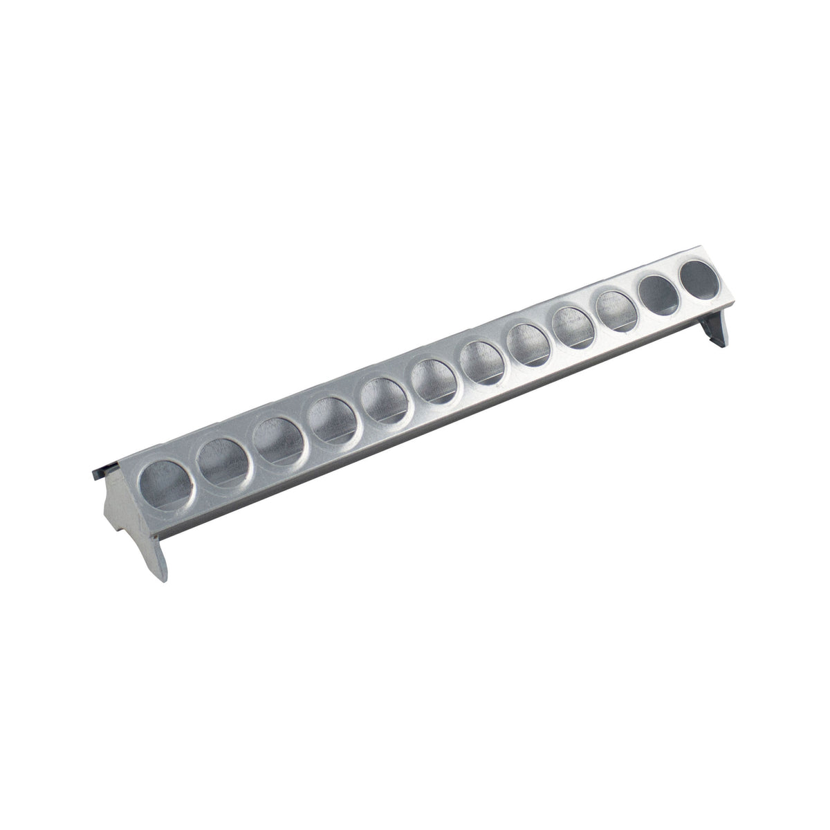 Küken-Futtertrog aus Metall mit 24 Fressöffnungen & Schiebedeckel