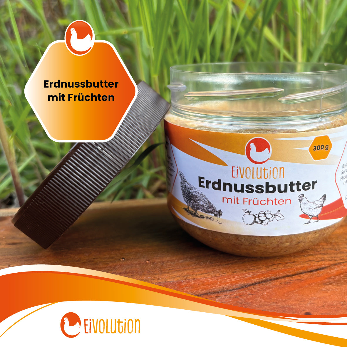 Erdnussbutter mit Früchten – Snack & Ergänzungsfutter 300 g