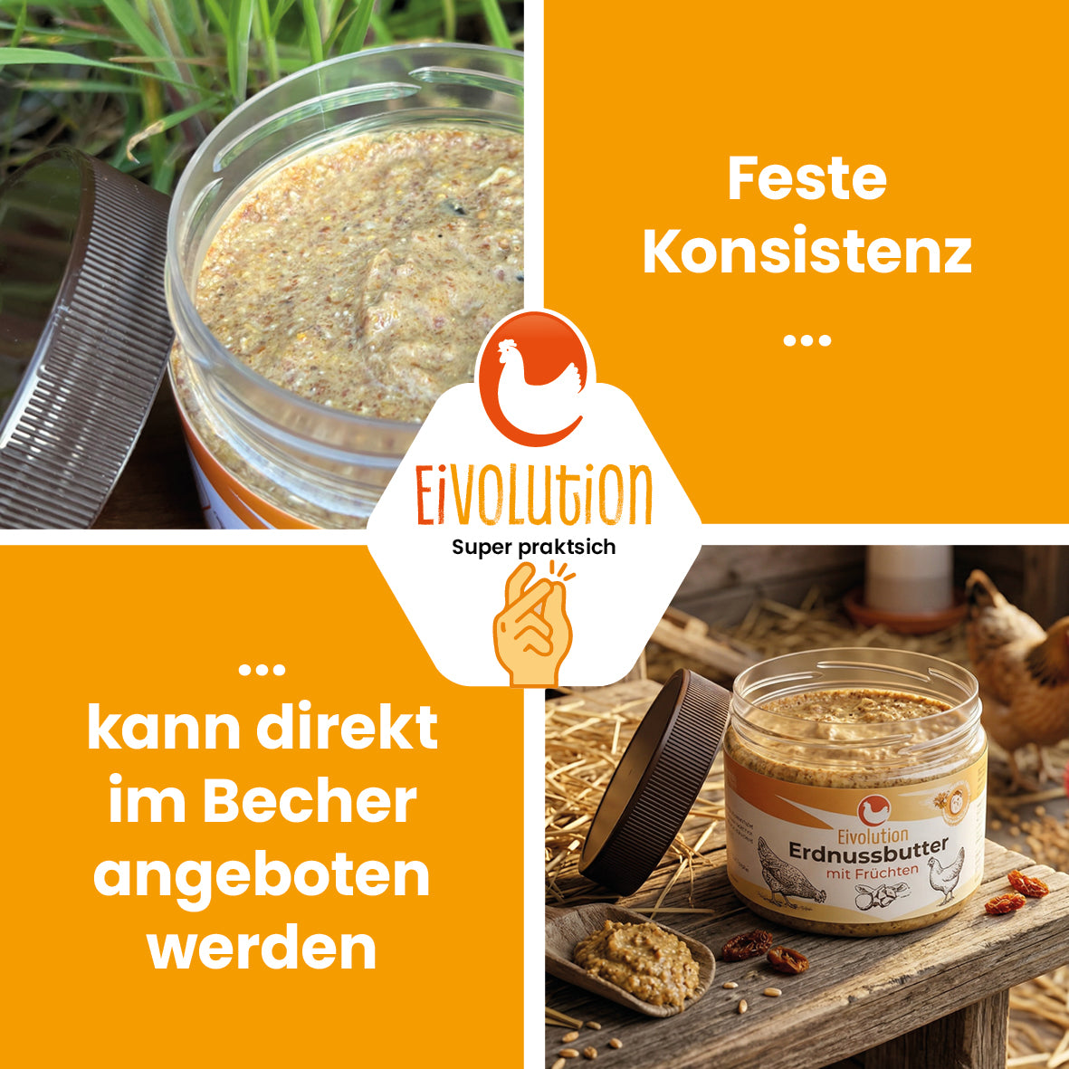 Erdnussbutter mit Früchten – Snack & Ergänzungsfutter 300 g