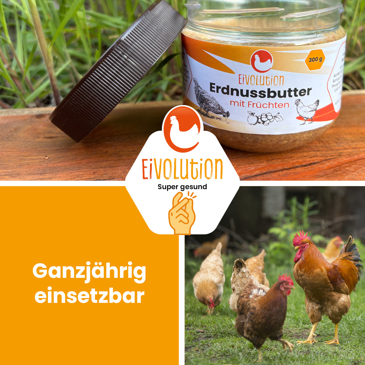 Erdnussbutter mit Früchten – Snack & Ergänzungsfutter 300 g