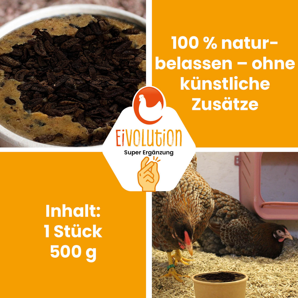 Larvuccino "100 % naturbelassen - ohne künstliche Zusätze, Inhalt: 1 Stück 500 g"