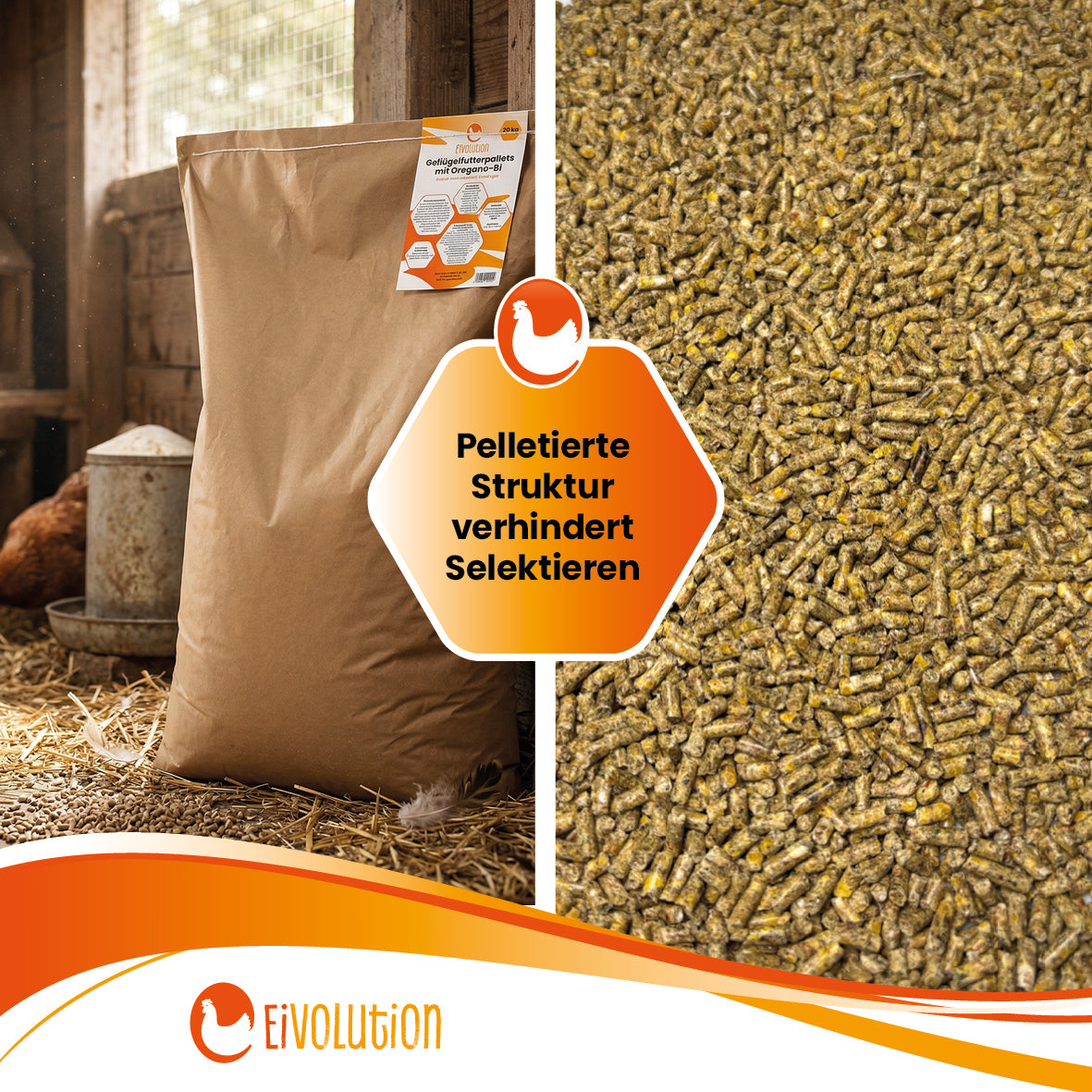 Geflügelfutterpellets mit Oregano-Öl – 20 kg