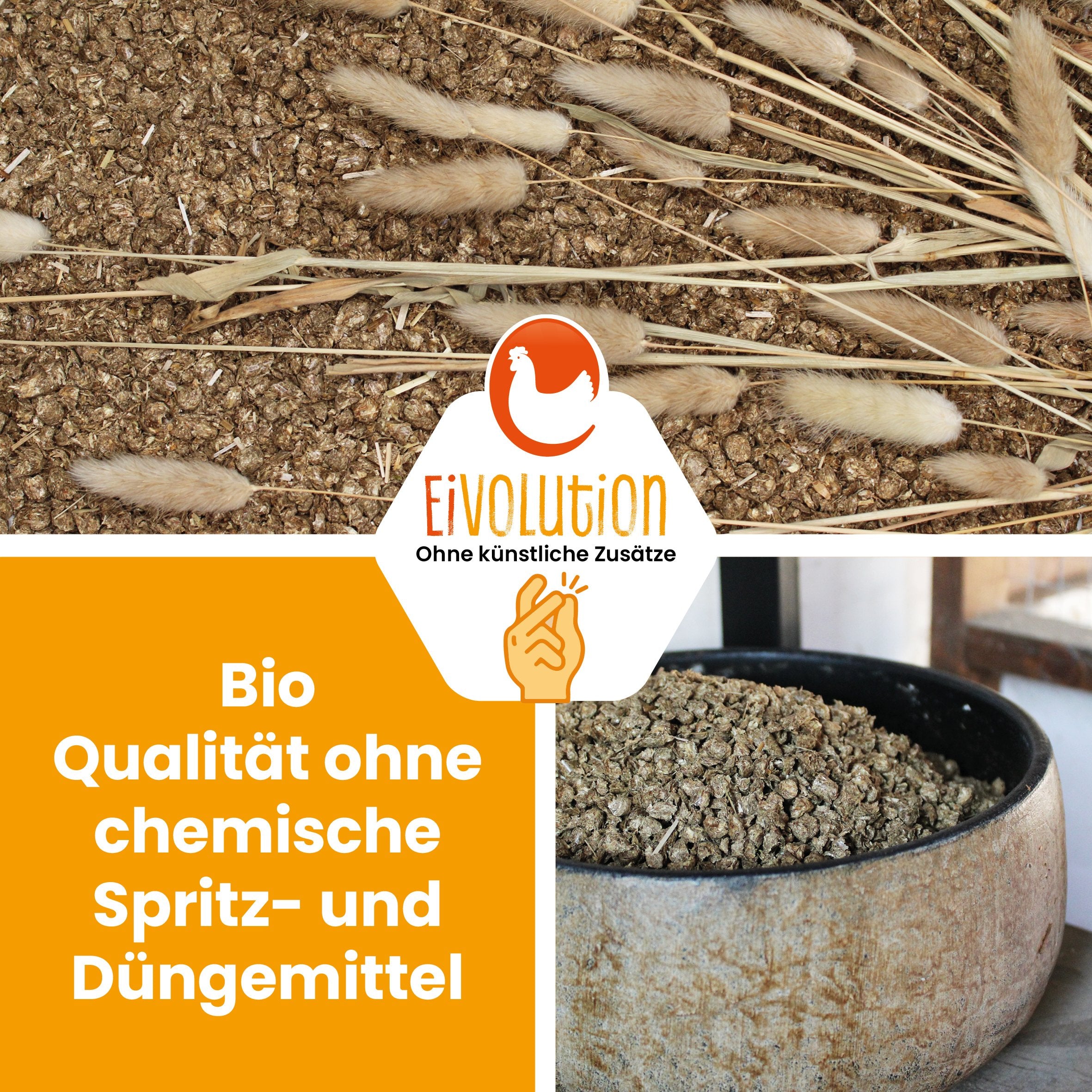 Bio Strohgranulat Einstreu "Bio Qualität ohne chemische Spritz- und Düngemittel"