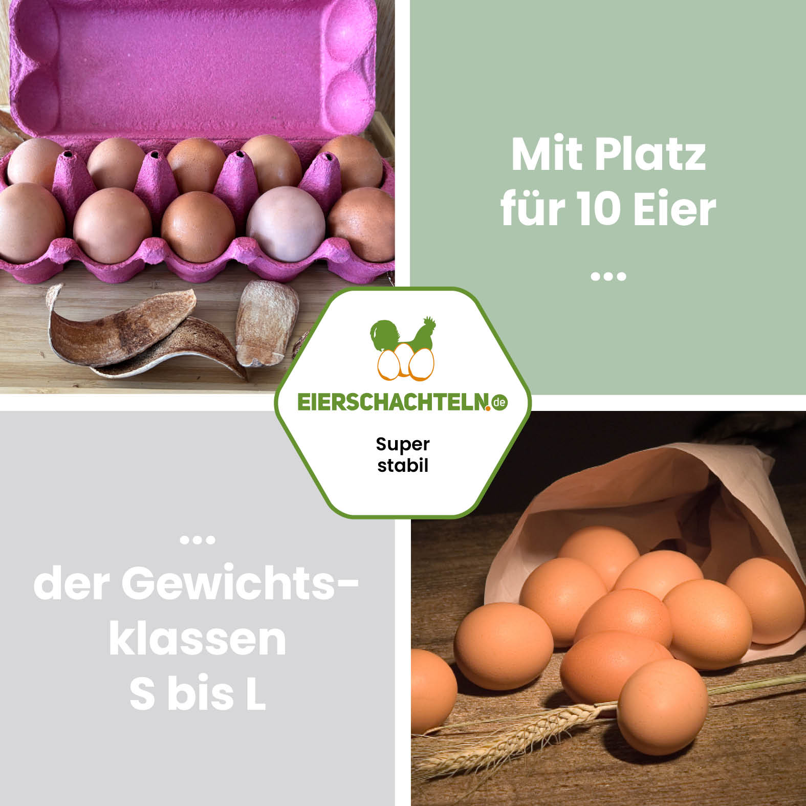3752 Stück (Palette) imagic2 10er Eierschachtel in Pink mit eigenem Etikett - inkl. Etikettengestaltung