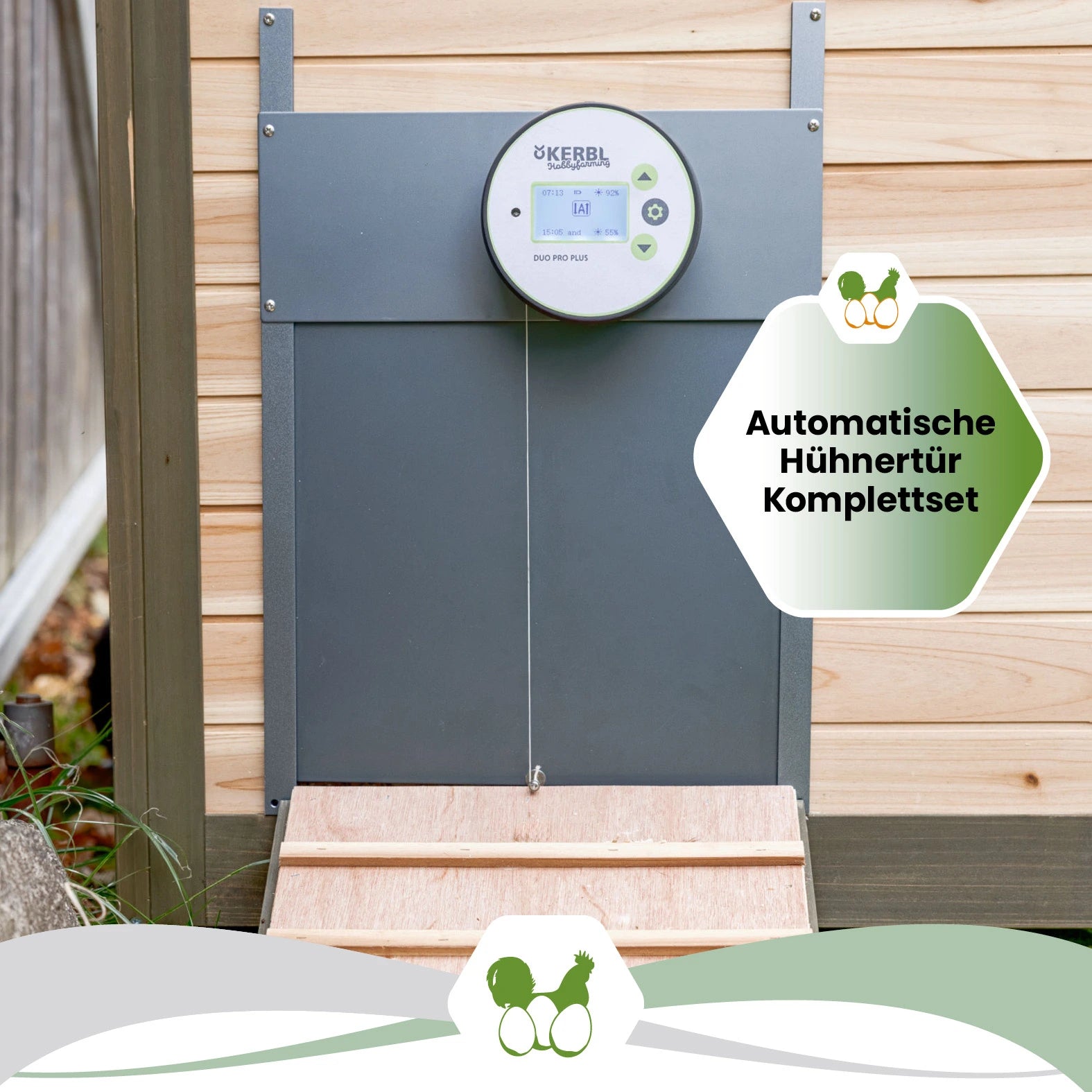 Automatische Hühnertür Duo Pro Plus Komplettset - zwei Farben