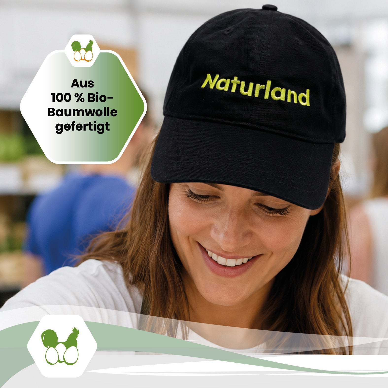 Naturland Baseballkappe aus Bio-Baumwolle