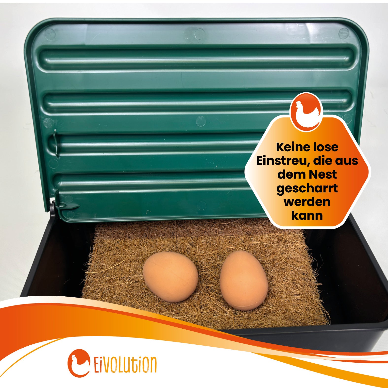 Nestmatte aus Kokosfasern für Legenester und Abrollnester – 20 × 40 cm