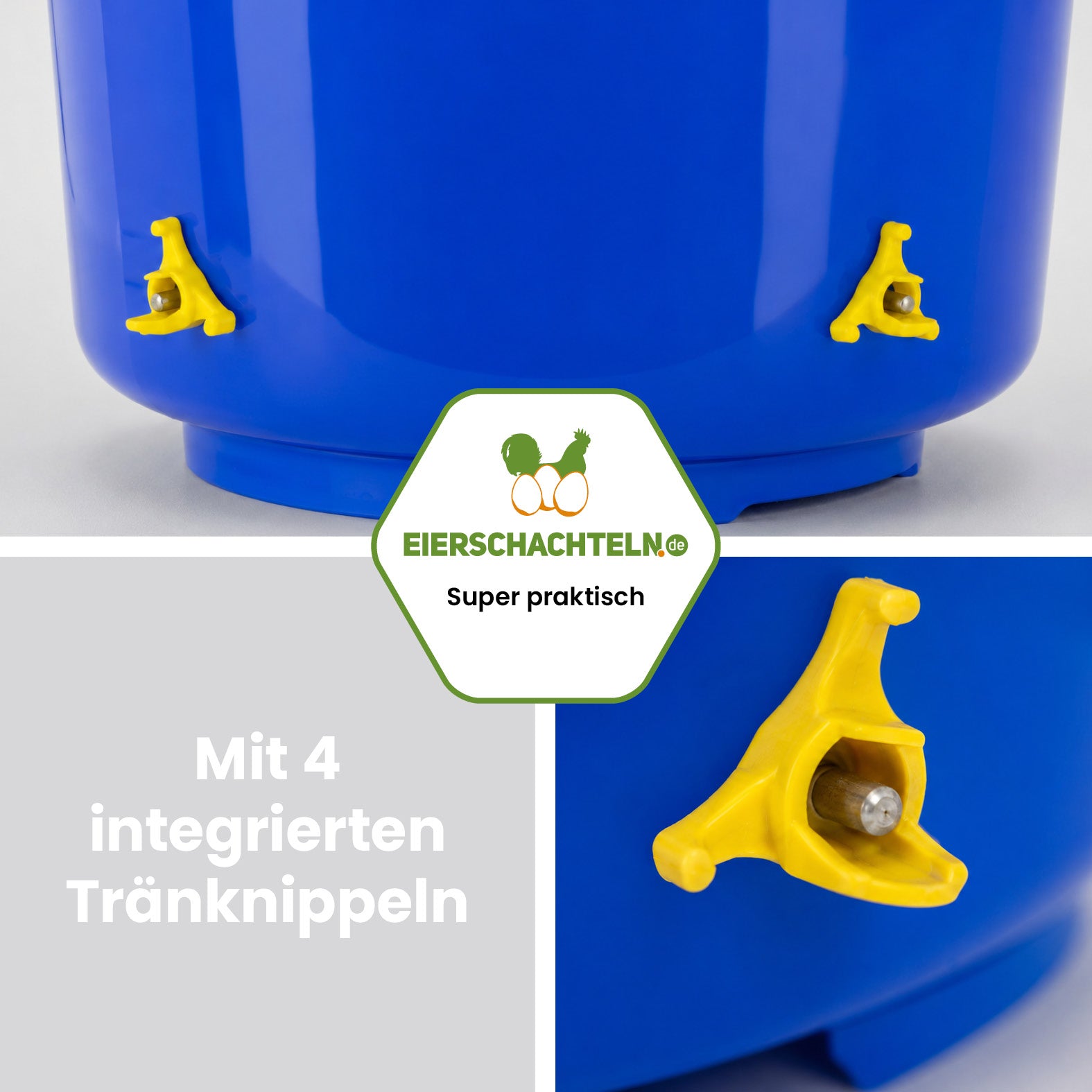 Tränkeneimer aus Kunststoff 12 Liter für Hühner und Geflügel