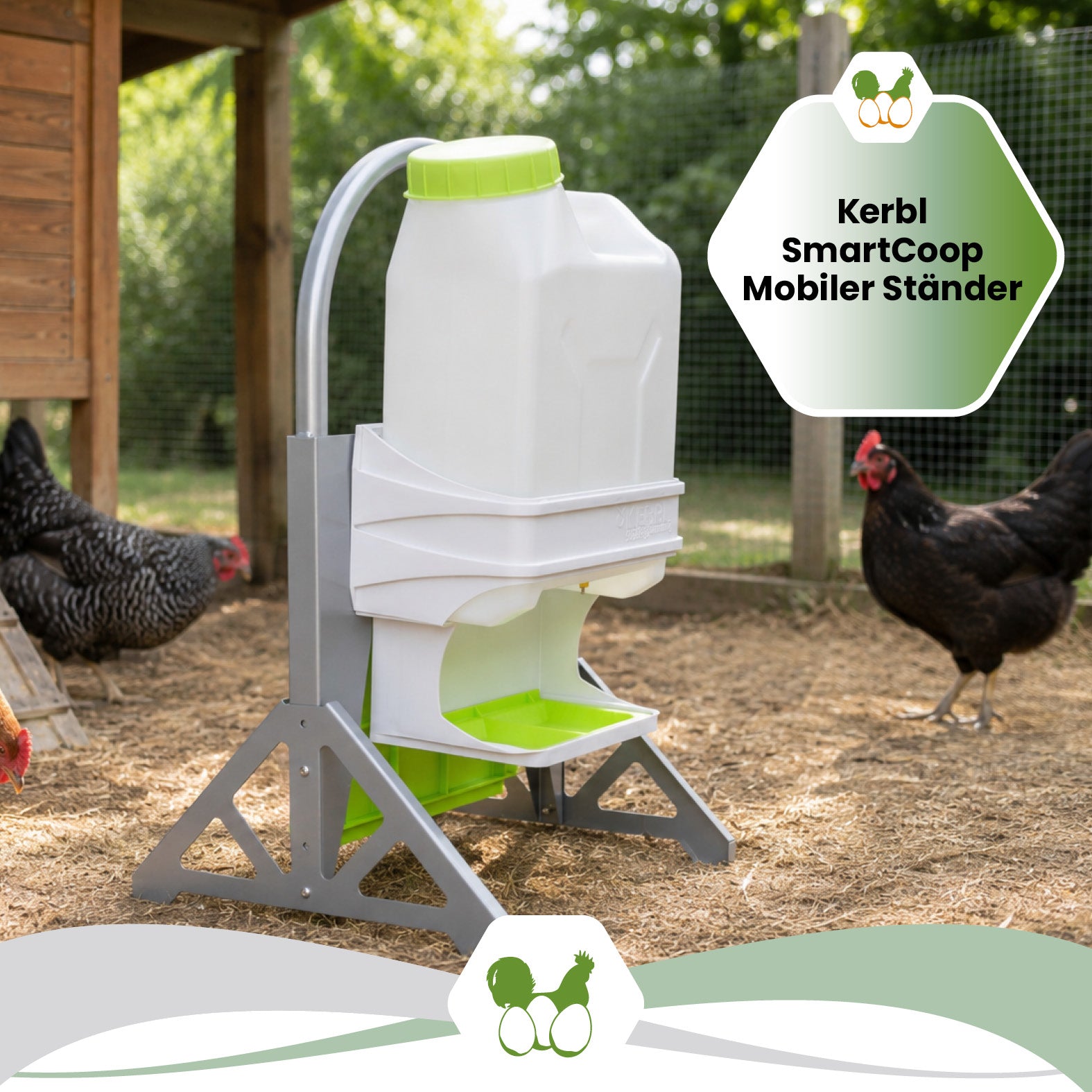 SmartCoop Mobiler Standfuß für Futterautomat und Geflügeltränke