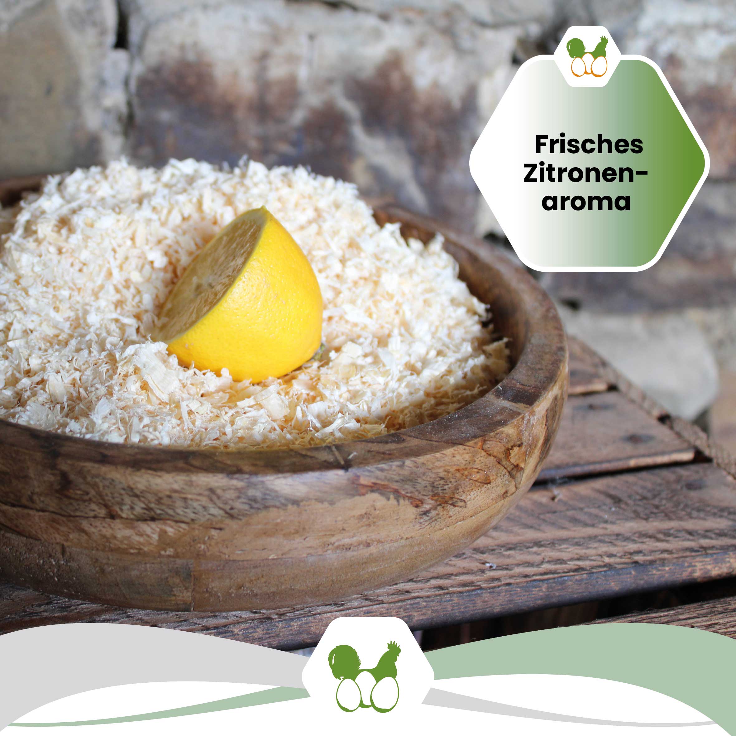 Hobelspäne Einstreu, Zitrone "Frisches Zitronenaroma"