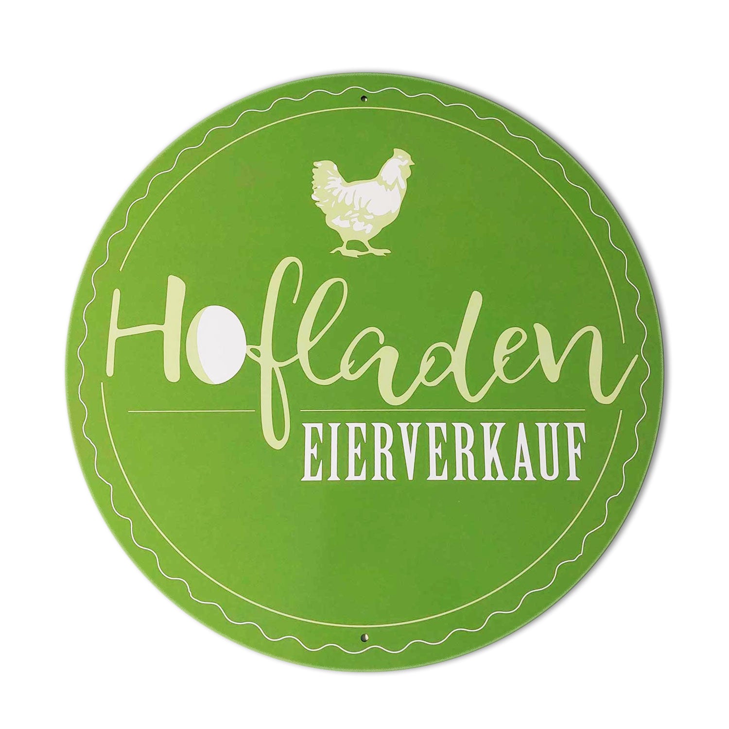 Alu-Schild „Hofladen Eierverkauf“