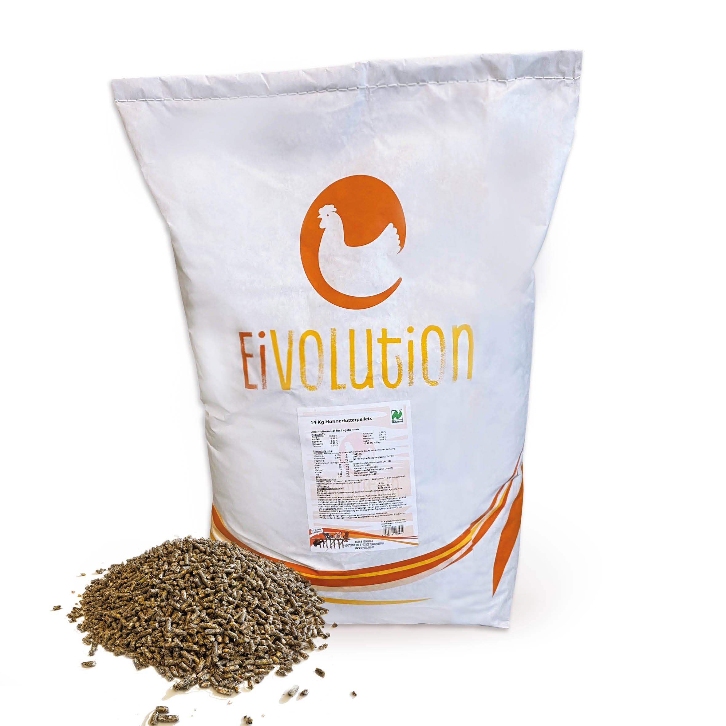 Bio-Hühnerfutter und Wachtelfutter Pellets, 14kg