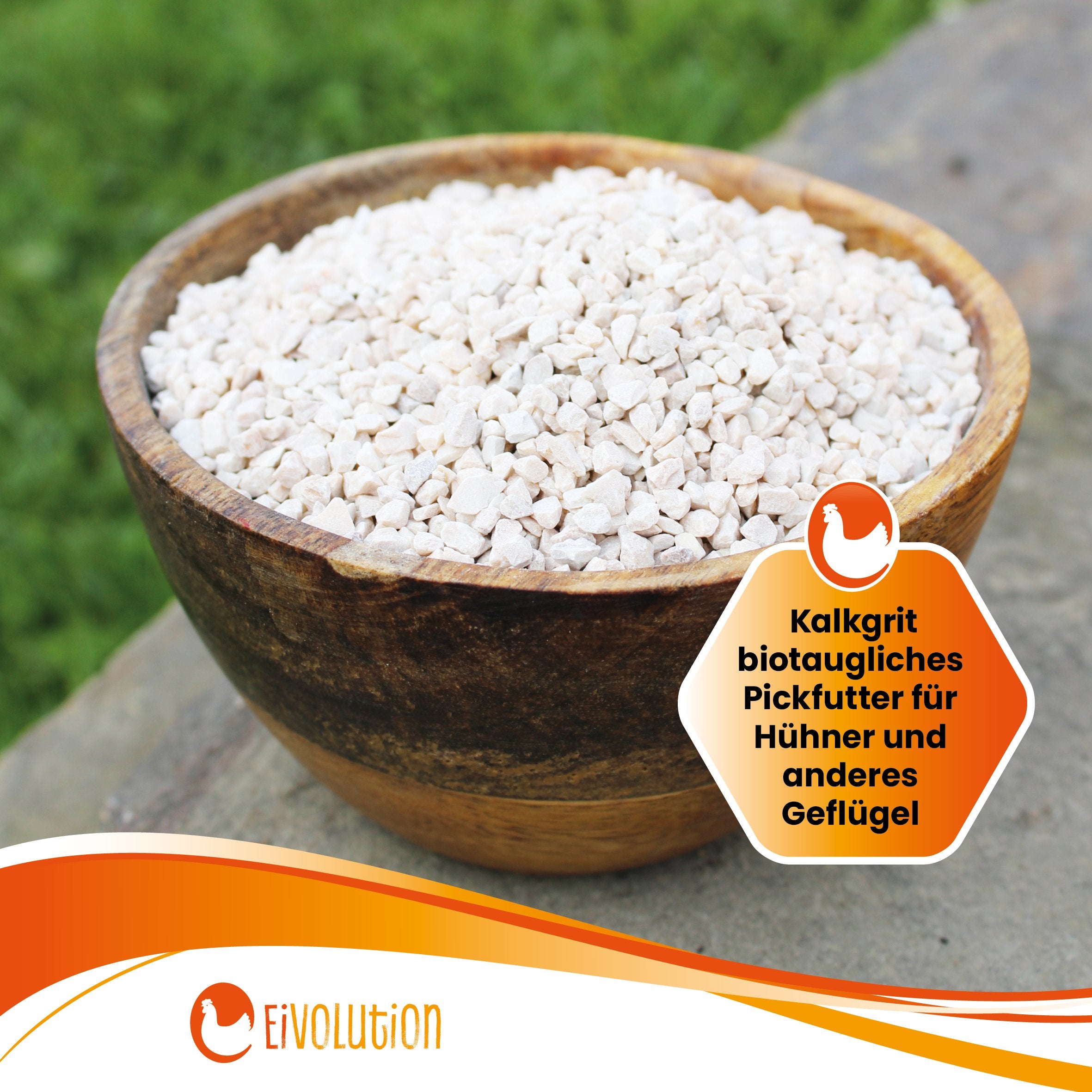 Kalkgrit "Kalkgrit biotaugliches Pickfutter für Hühner und anderes Geflügel"