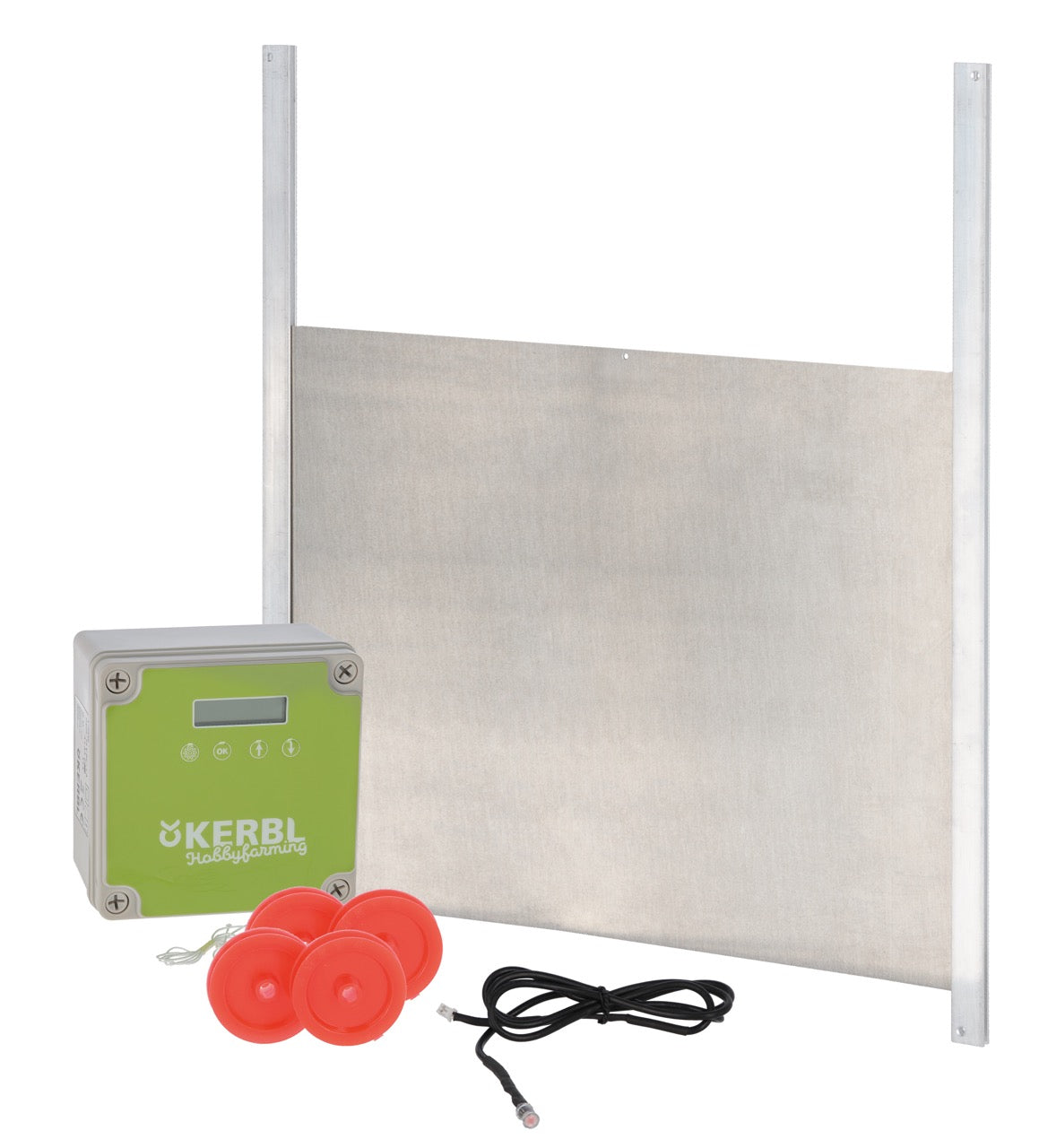 Automatische Hühnerklappe - Komplettset inkl. Schiebetüre 220x330mm