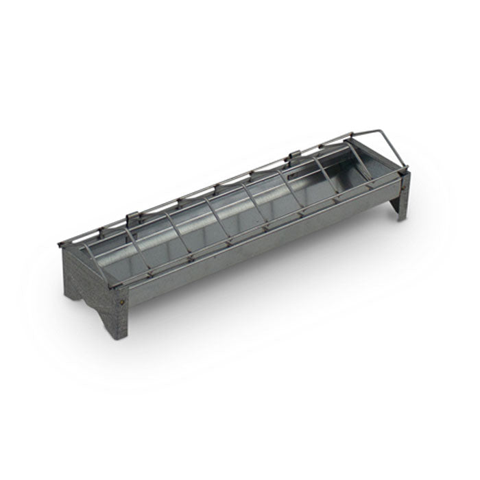 Verzinkter Futtertrog für Küken und Wachteln aus Metall 30 cm