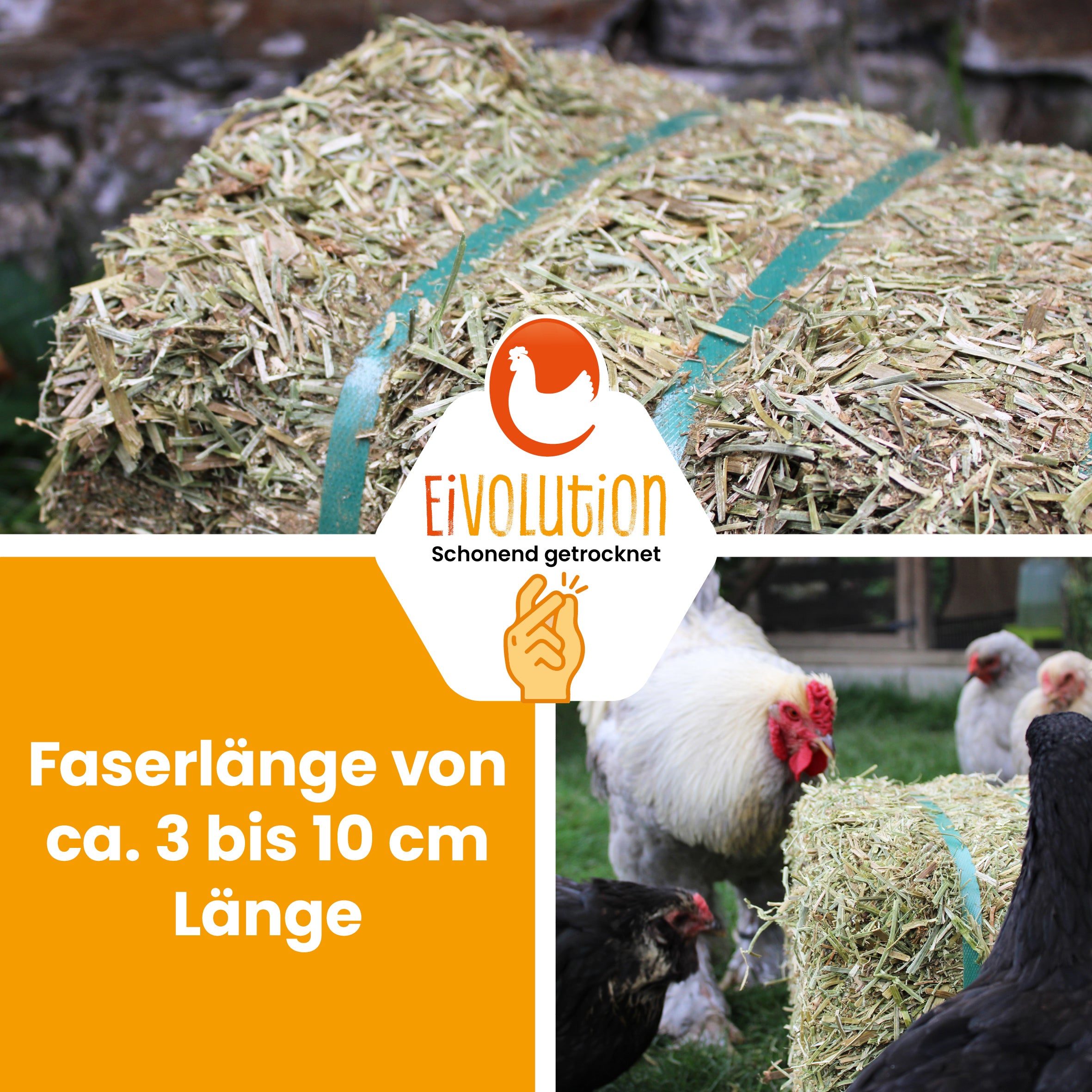 Bio Luzerneballen "Faserlänge von ca. 3 bis 10 cm Länge"