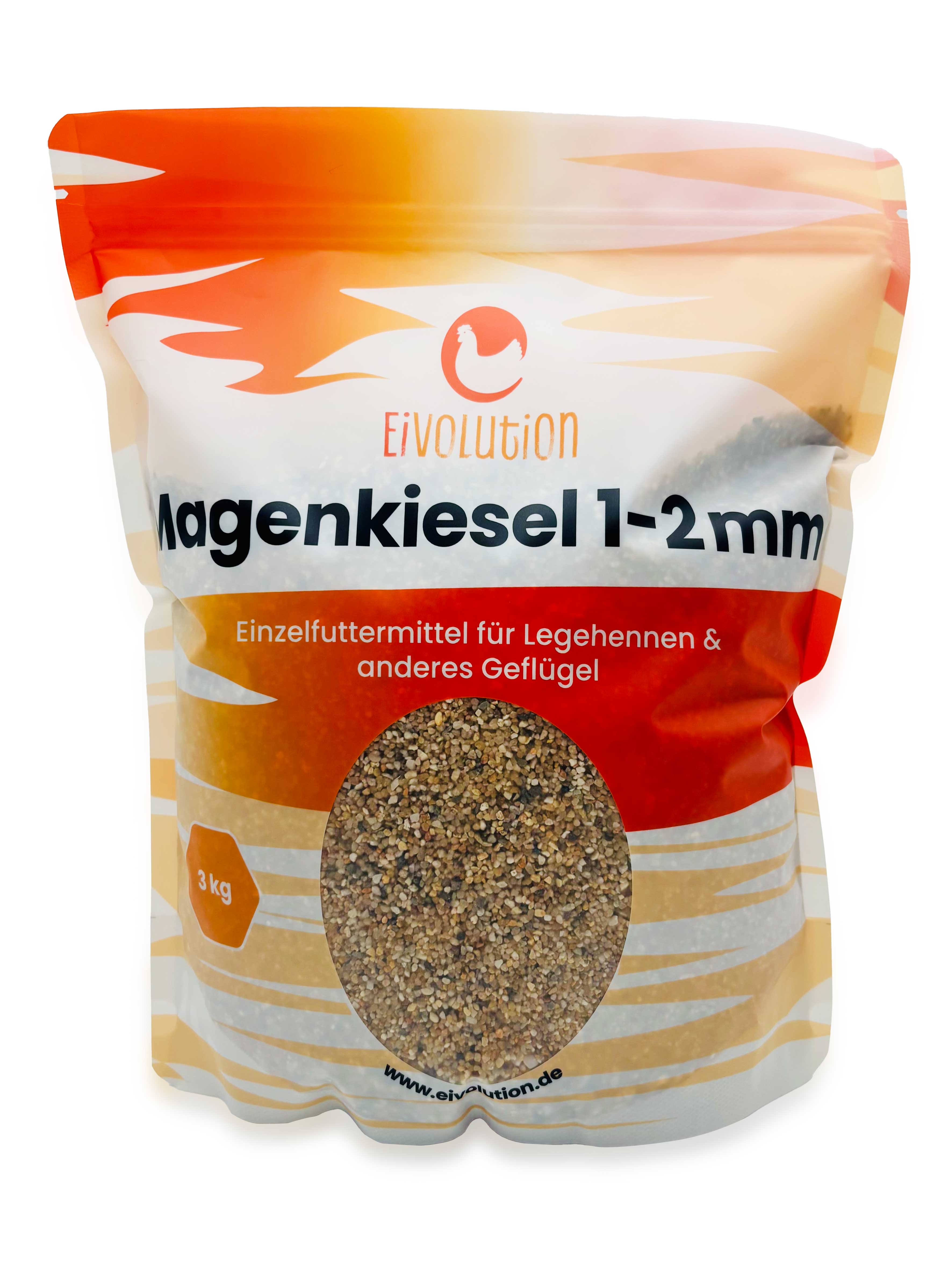 Magenkiesel 1-2 mm, im 3 kg Beutel