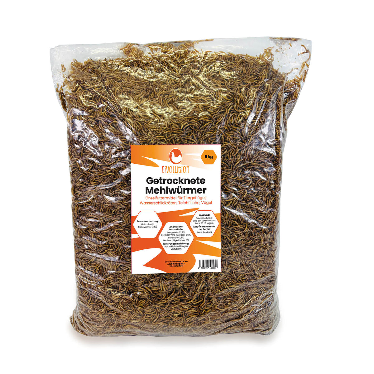 Getrocknete Mehlwürmer 5 kg im Sack