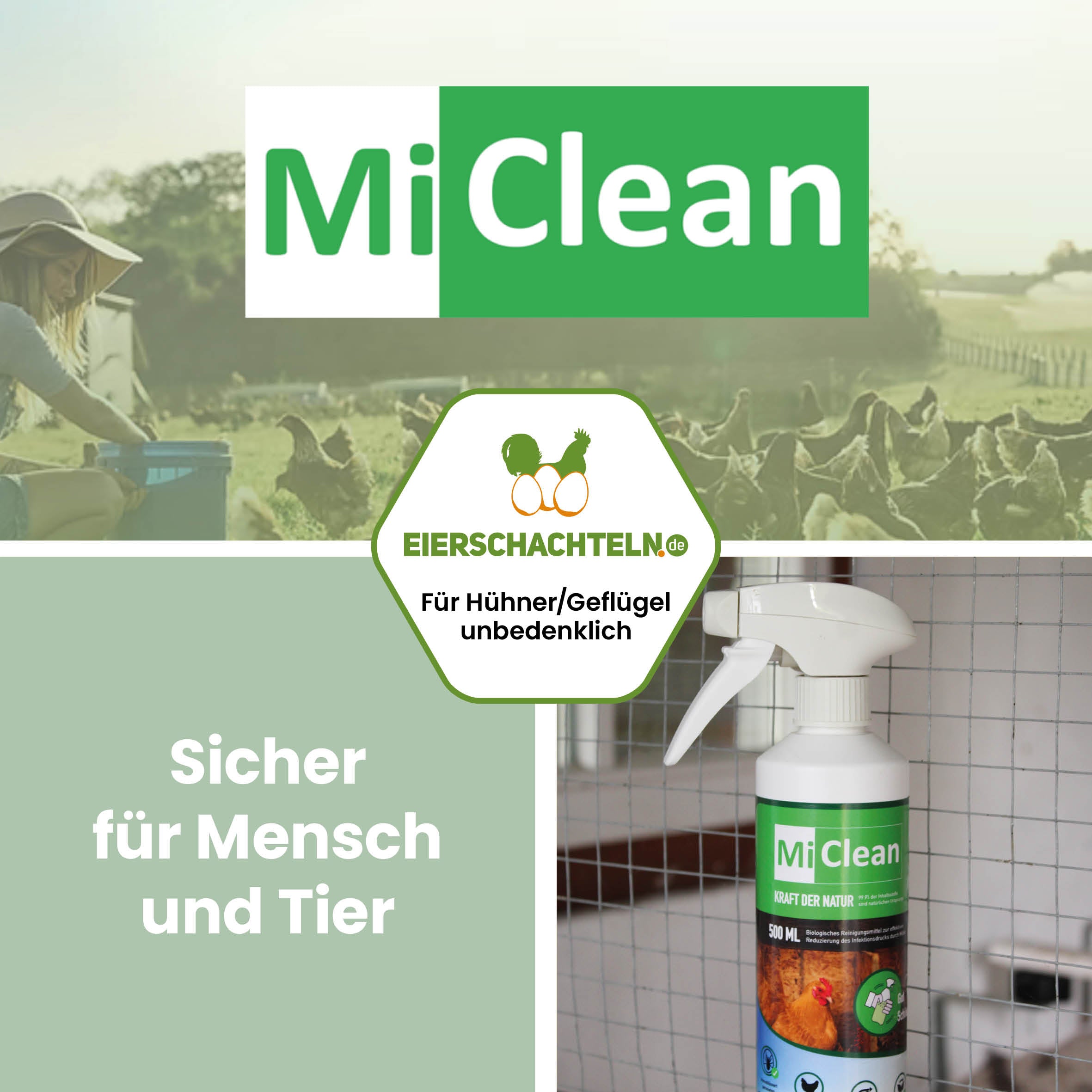 MiClean "Sicher für Mensch und Tier"