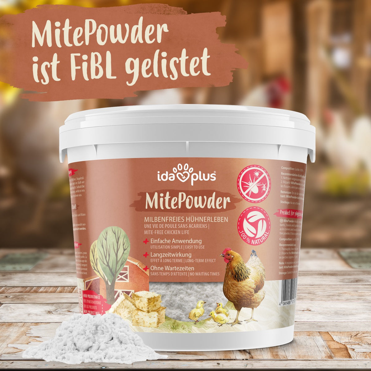 MitePowder "MitePowder ist FiBL gelistet"