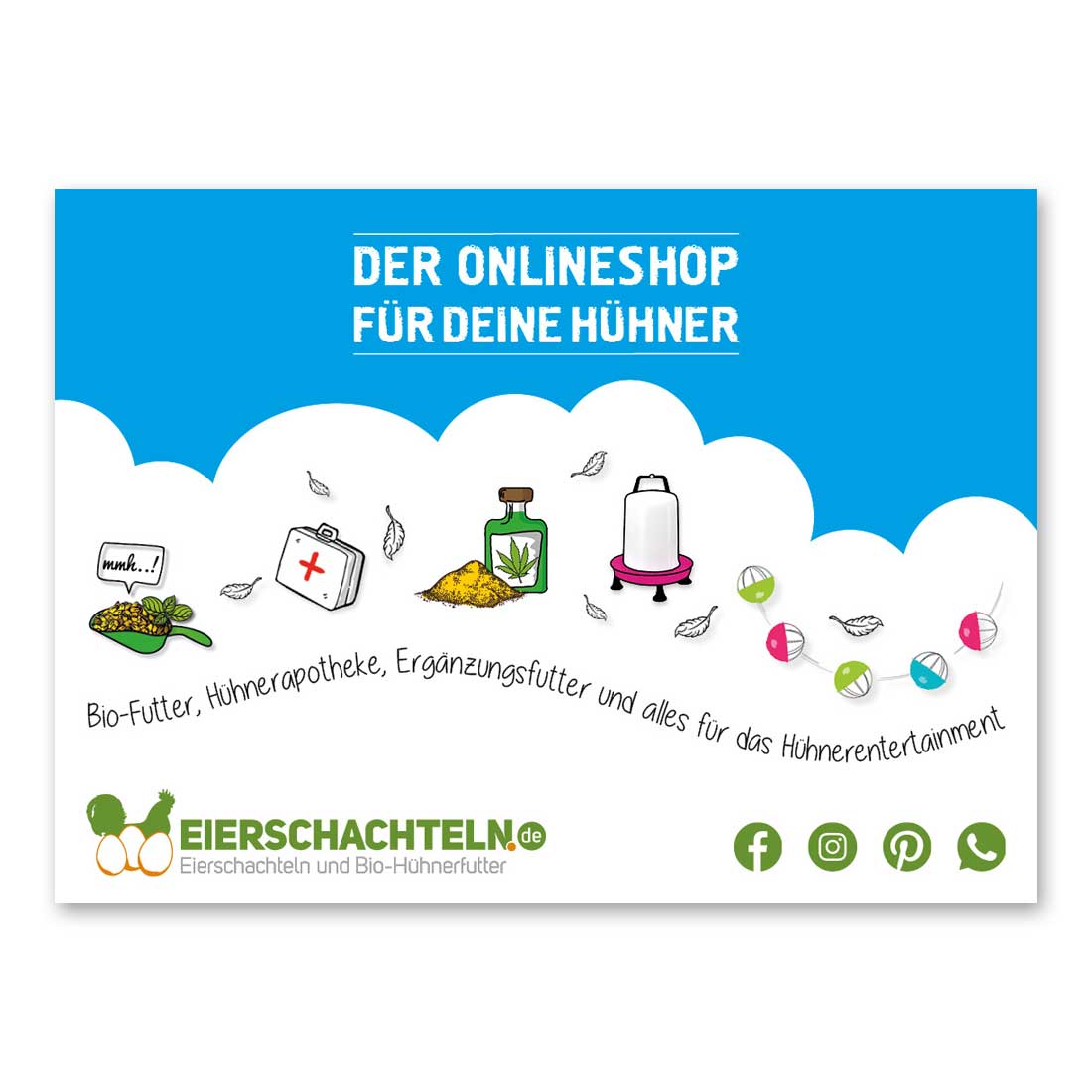 Der Onlineshop für deine Hühner "Bio-Futter, Hühnerapotheke, Ergänzungsfutter und alles für das Hühnerentertainment, eierschachteln.de, Eierschachteln und Bio Hühnerfutter"