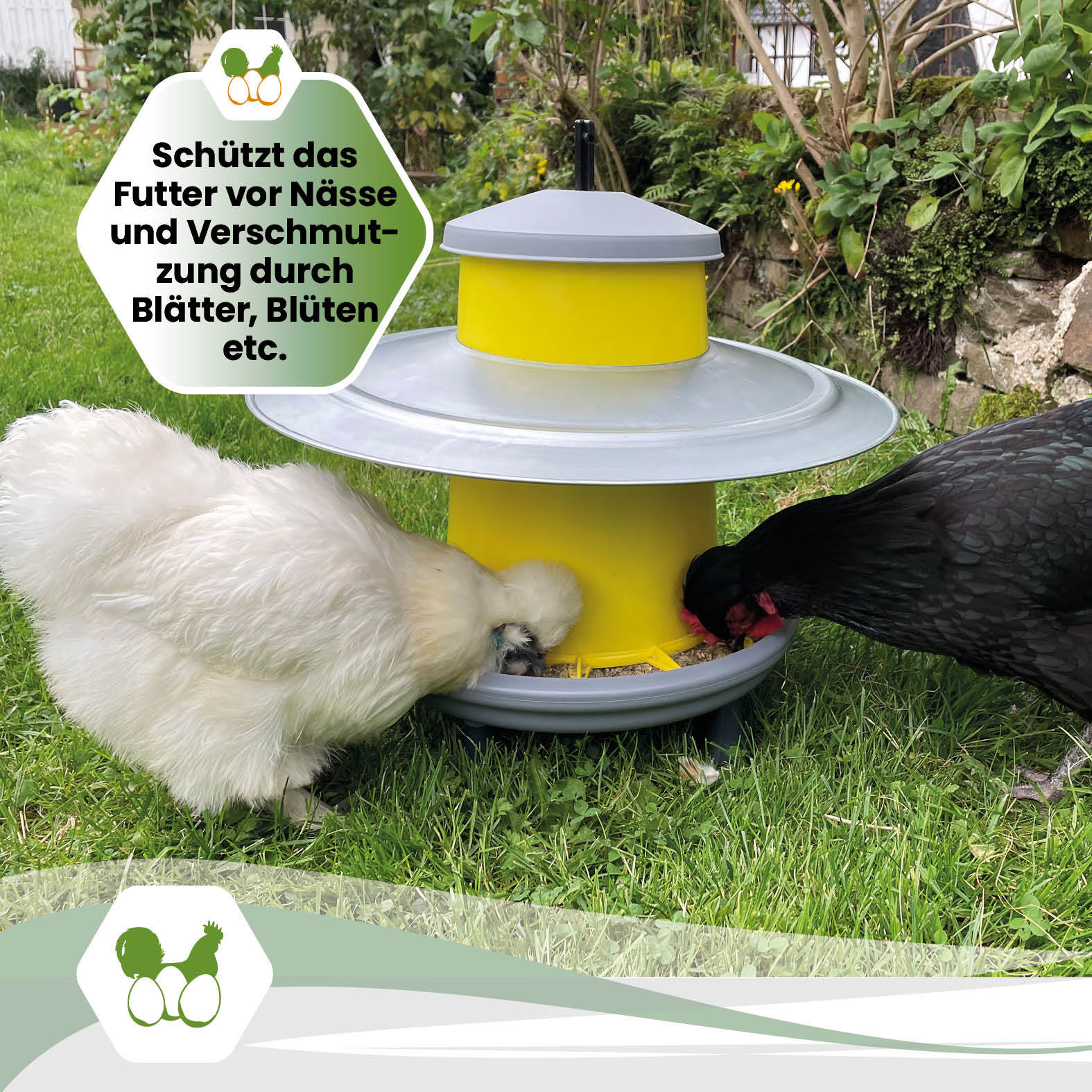 Regenschutz aus Metall für 5 kg Futterautomaten