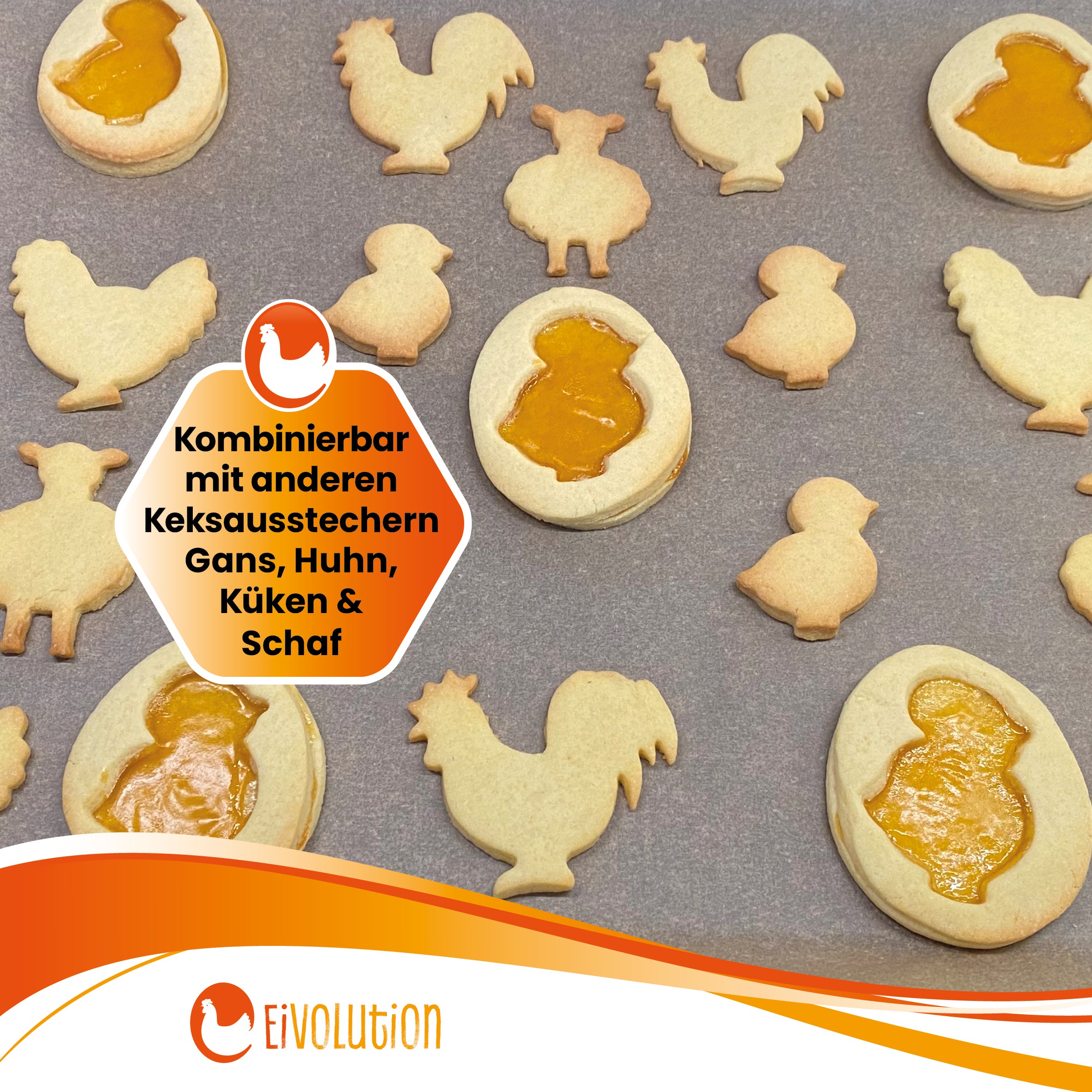 Keksausstecher Ei "Kombinierbar mit anderen Keksausstechern Gans, Huhn, Küken & Schaf"