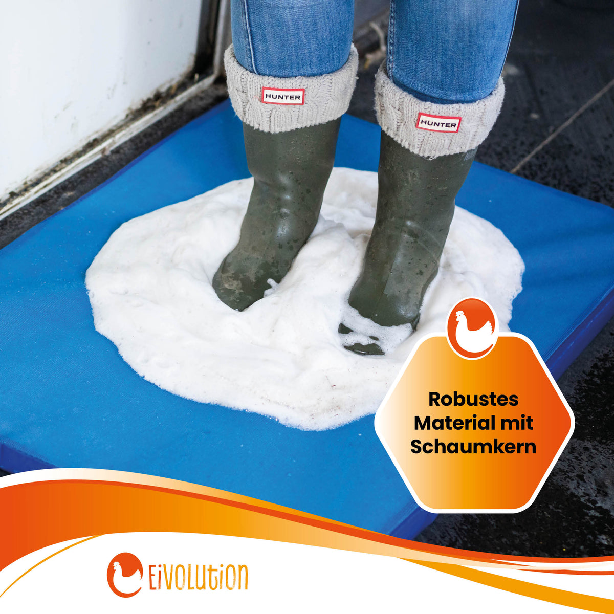 Desinfektionsmatte für Geflügelställe "Robustes Material mit Schaumkern"