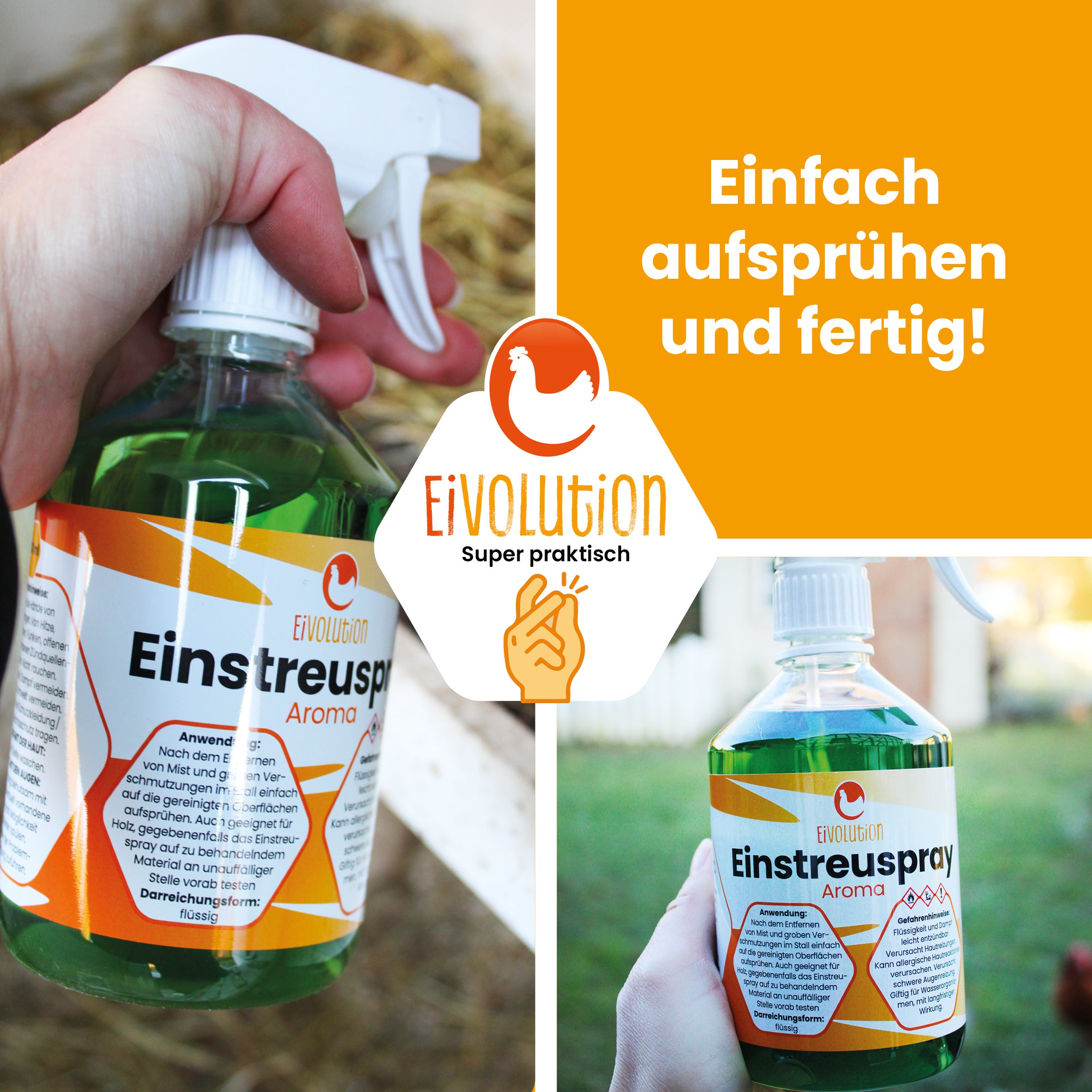 Einstreuspray "Einfach aufsprühen und fertig!"